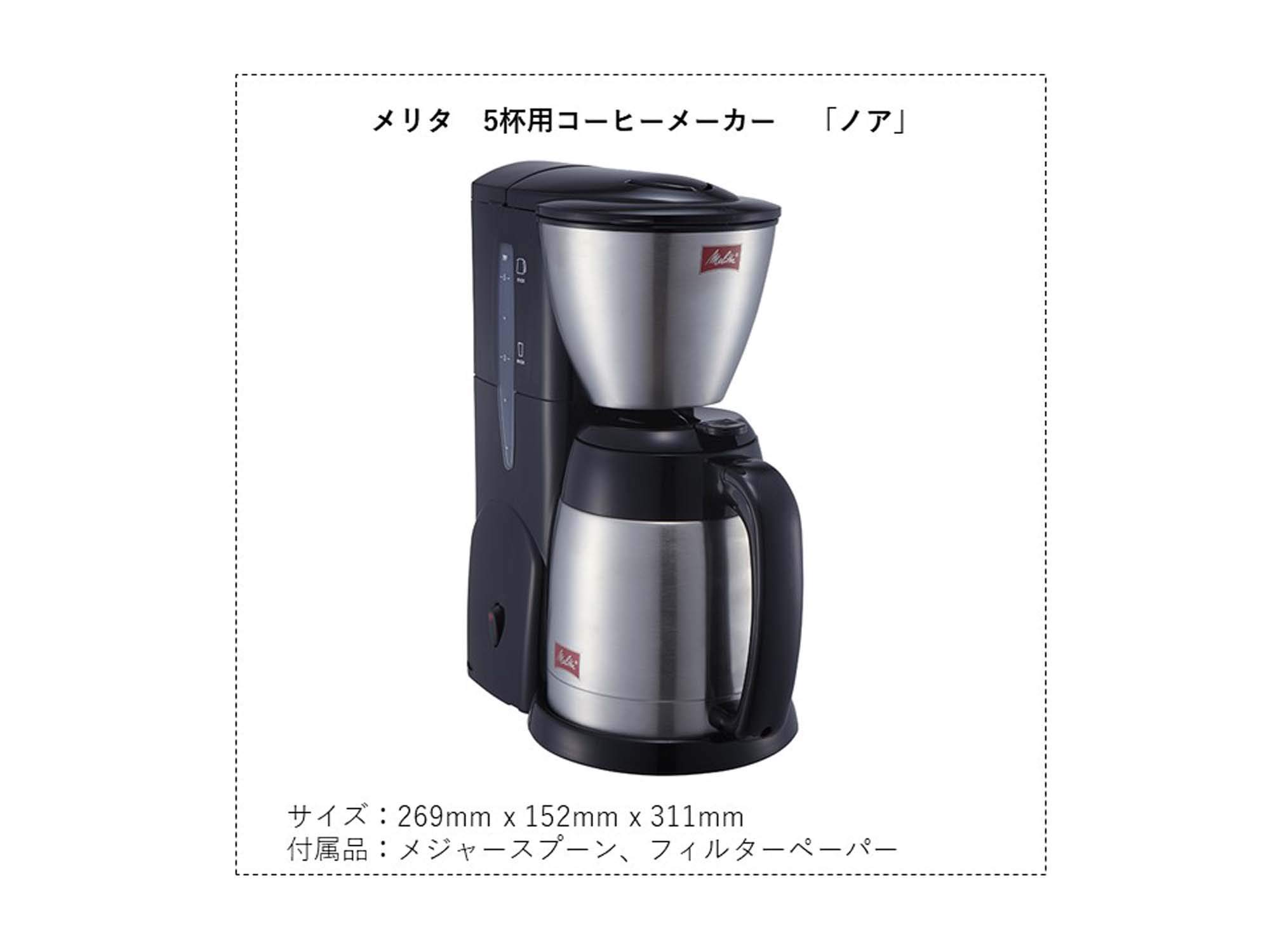Melitta NOAR 5-Cup White Coffee Maker - Compact Drip Coffee Machine for Home & Office - Perfect for Small Kitchens, Desks & Travel Use