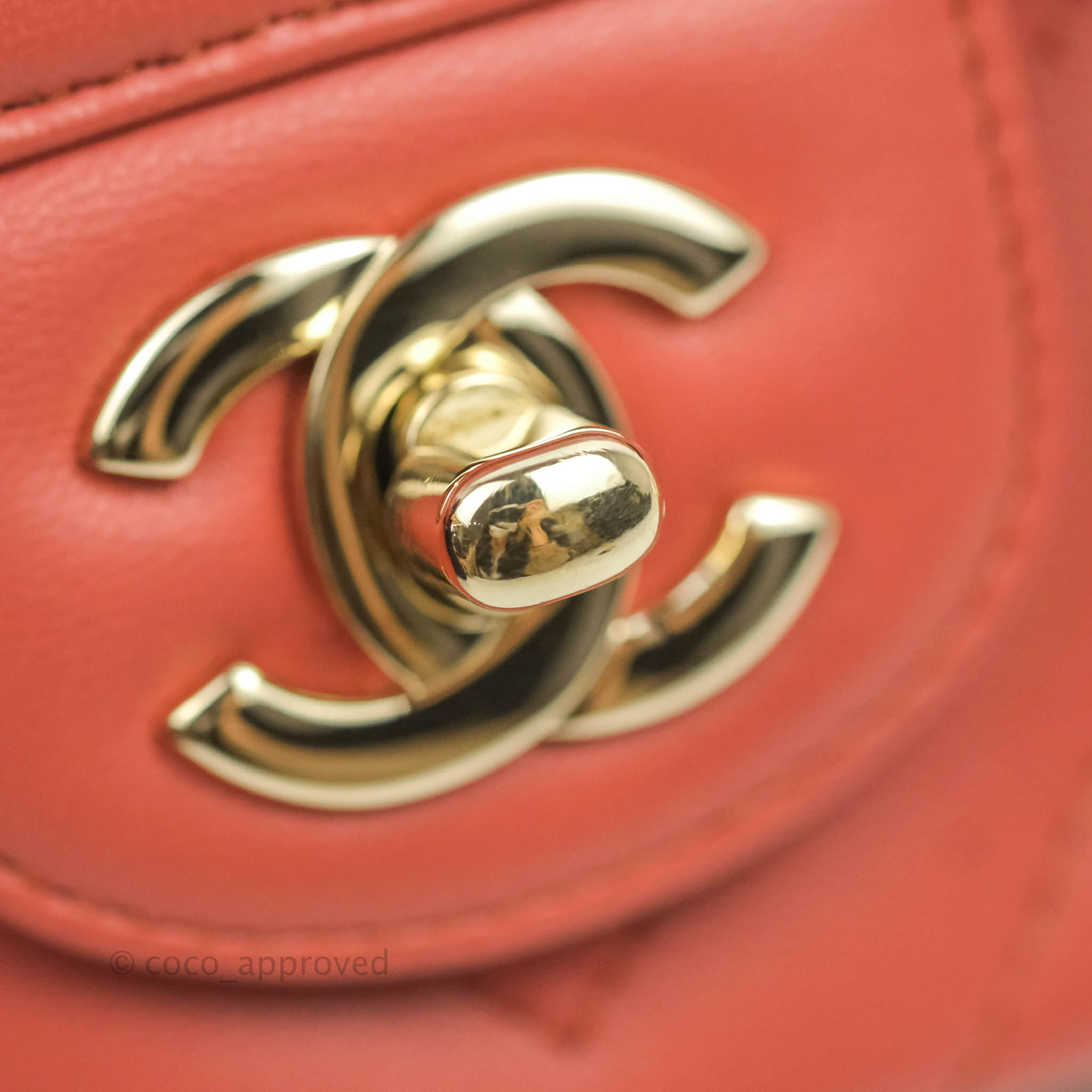 Chanel Chevron Mini Rectangular Flap Bag in Brick Red Lambskin Leather with Aged Gold Hardware - Luxury Crossbody Purse for Women, Perfect for Date Night & Special Occasions