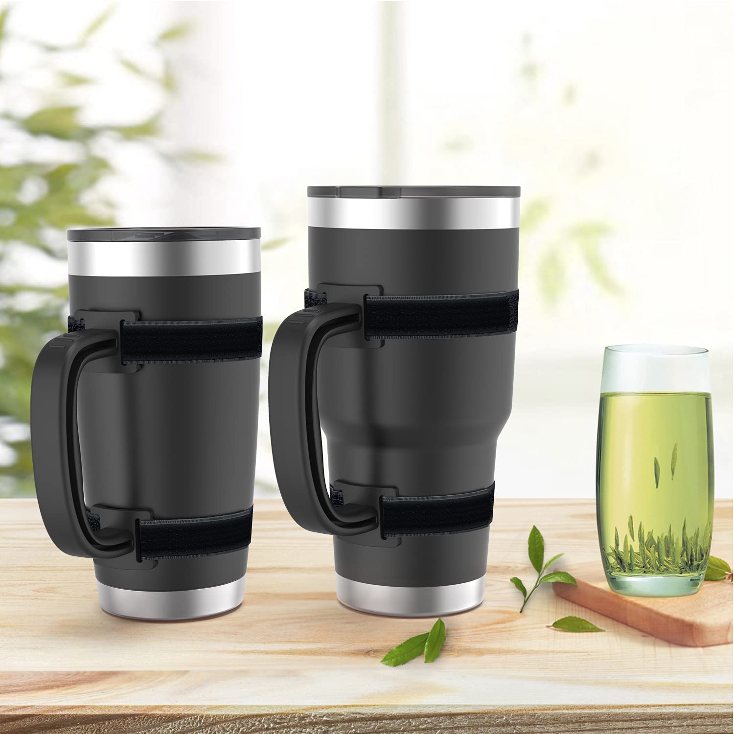 20 Oz 30 Oz 40 Oz Insulated Tumbler with Handle - Universal Fit for YETI, RTIC, Ozark Trail, Rambler & All Brand Travel Mugs - Perfect for Coffee, Iced Drinks & Outdoor Adventures