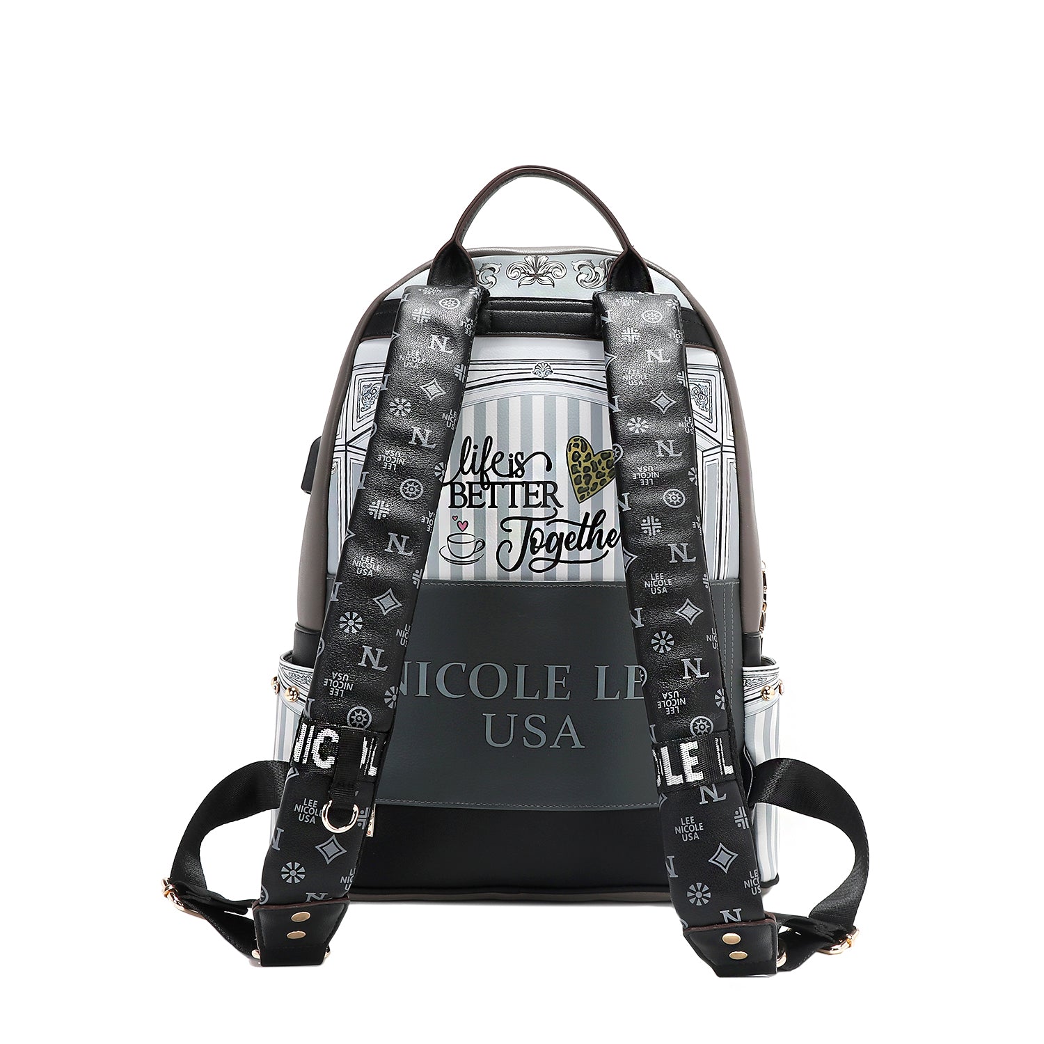 Large USB Fashion Backpack with Charging Port & Pouch - Stylish Laptop Bag for Work, Travel & College - Perfect for Commuters & Students