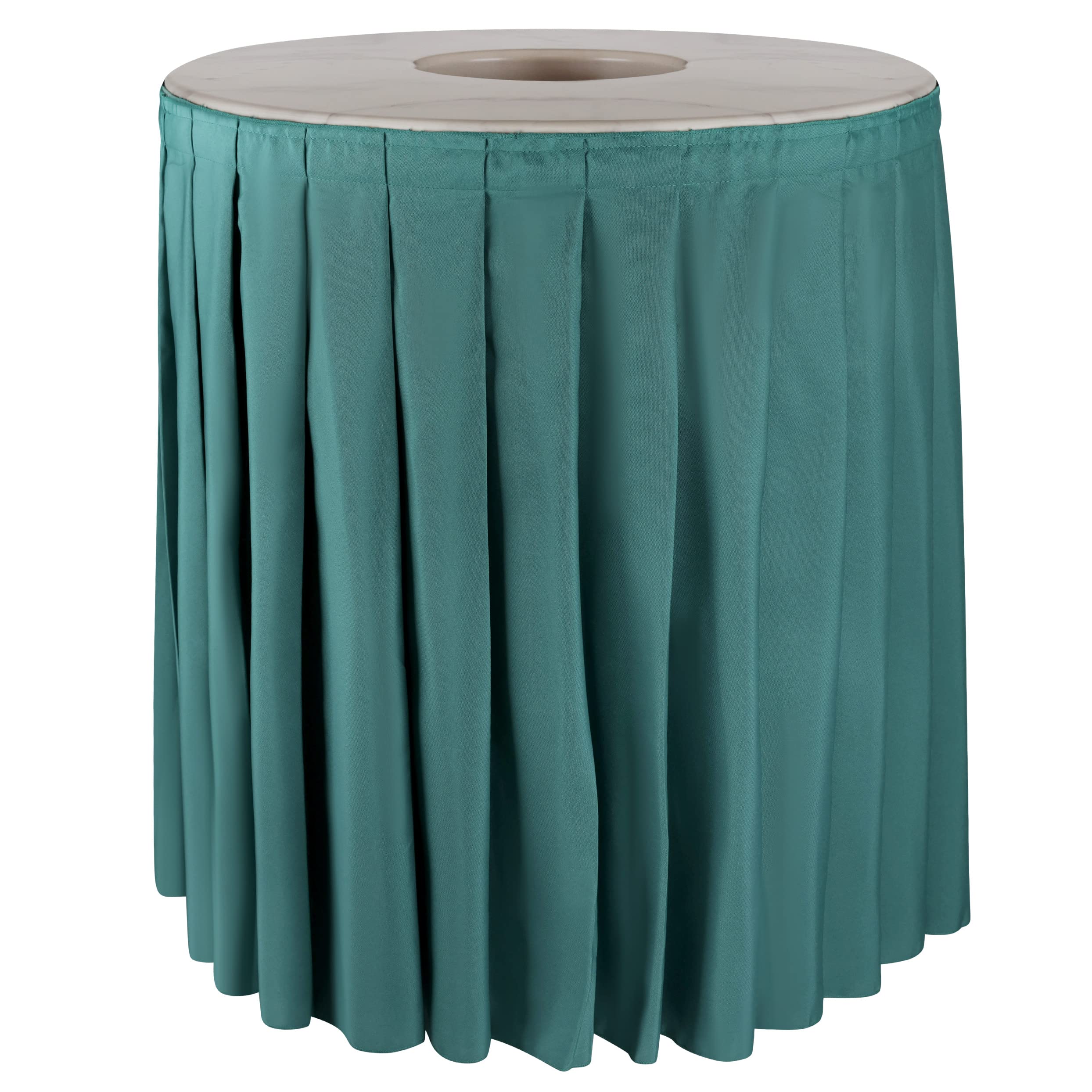 Elegant Marble Design Trash Can Topper with Green Skirt - Fits 44 & 55 Gallon Trash Cans - Perfect for Kitchen, Bathroom & Outdoor Waste Bins