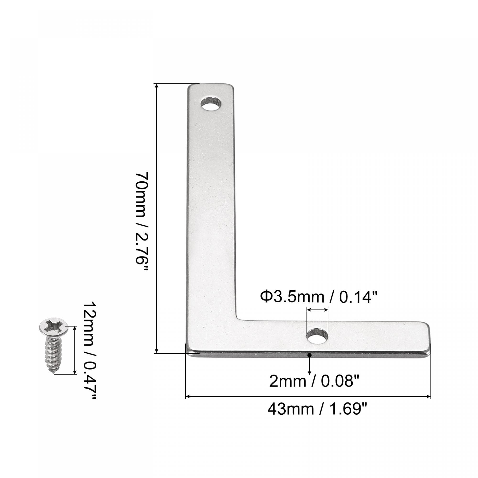 uxcell 2.76 Inch Stainless Steel Letter L - Polished Mailbox, Hotel & Door Address Sign for Home & Business (Perfect for Address Marking, House Numbering & Property Identification)