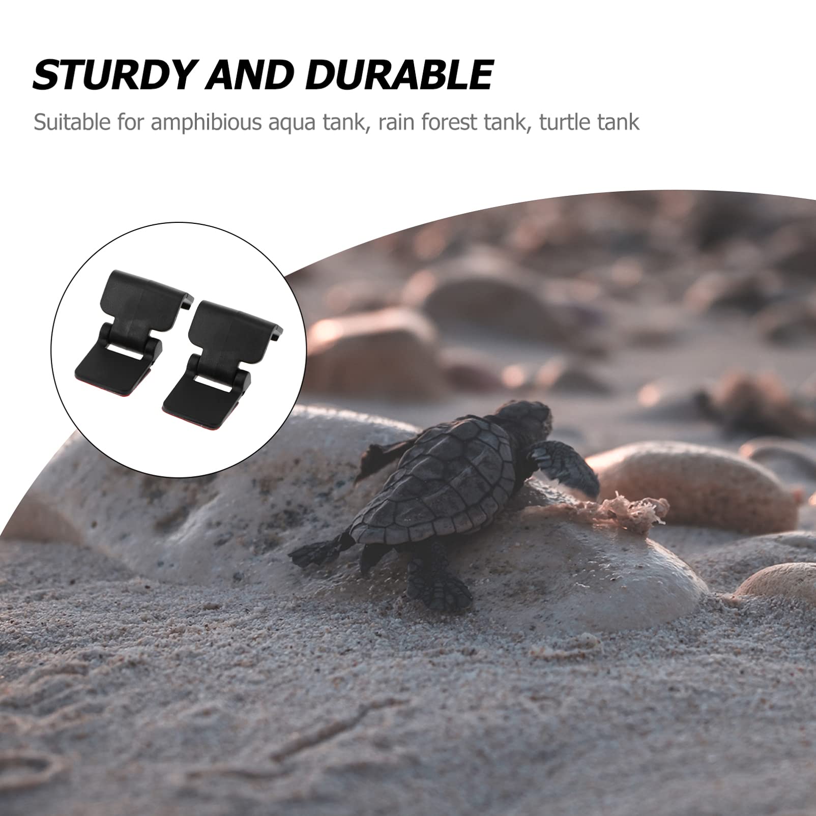 Balacoo 4-Pack Terrarium Cover Clips - Secure Screen Covers for Glass Aquariums, Reptile Tanks & Fish Tanks - Ideal for Reptile Breeding, Plant Terrariums & Small Pet Enclosures