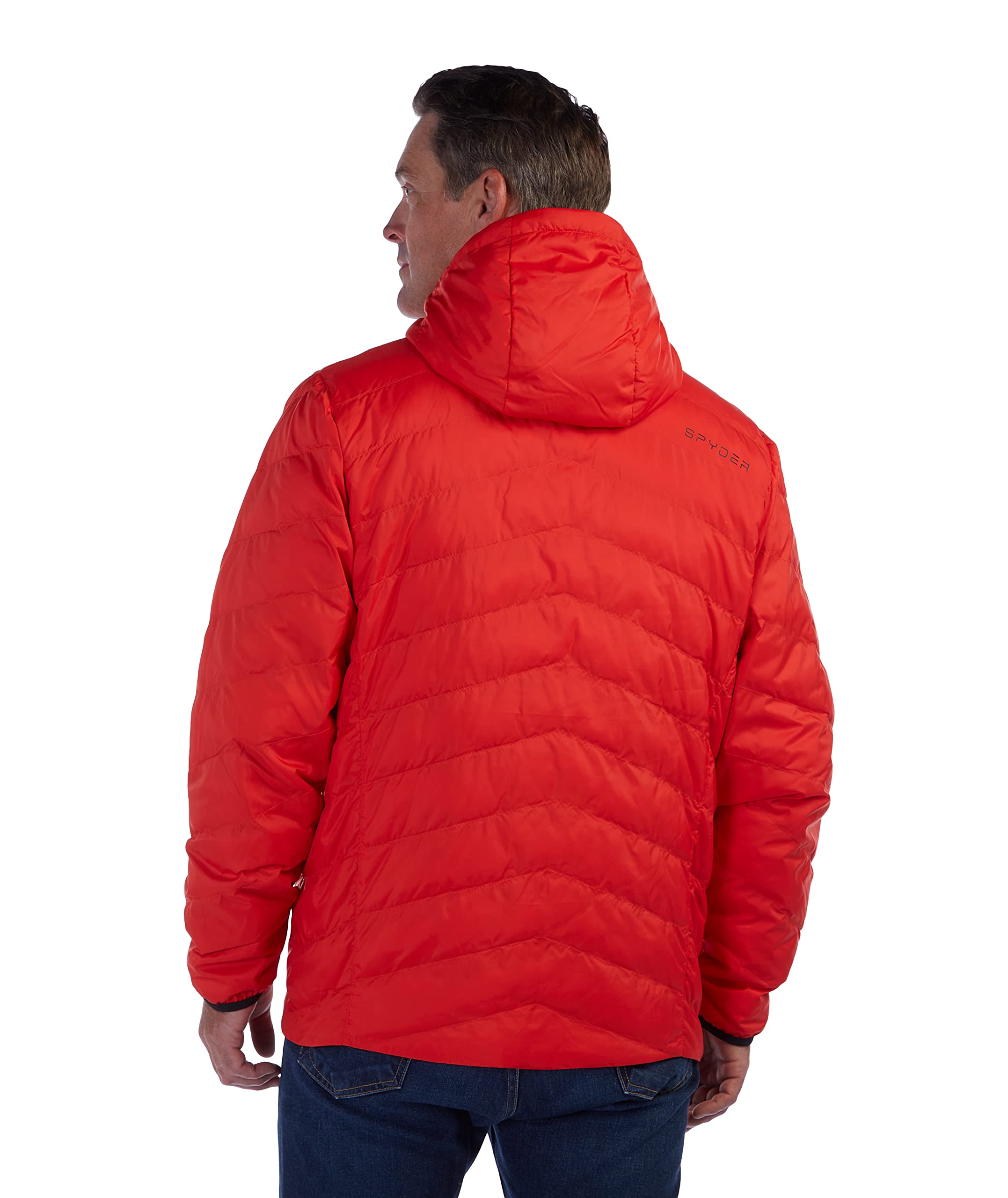 Spyder Men's Peak Hoodie Insulator Jacket - Lightweight Winter Jacket for Skiing, Snowboarding & Outdoor Activities