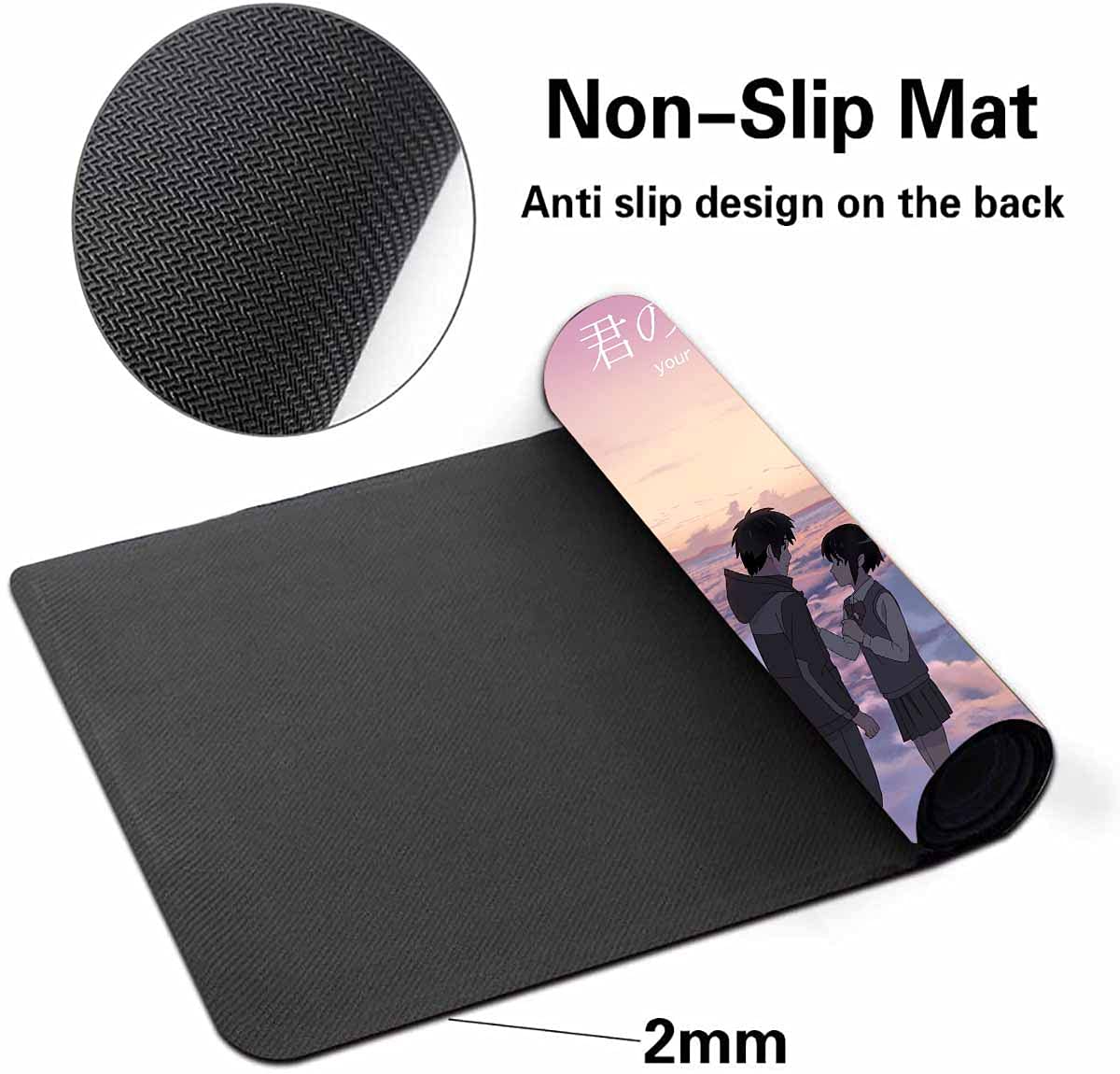 Custom Anime Gaming Mouse Pad - Large Desk Mat for Keyboard & Mouse - Perfect for PC & Office Use