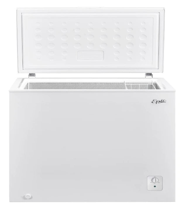 7 cu.ft. White Chest Freezer - Energy Efficient Upright Deep Freezer for Home, Garage or Basement - Perfect for Frozen Food Storage, Meal Prep & Bulk Buying - ECF71W
