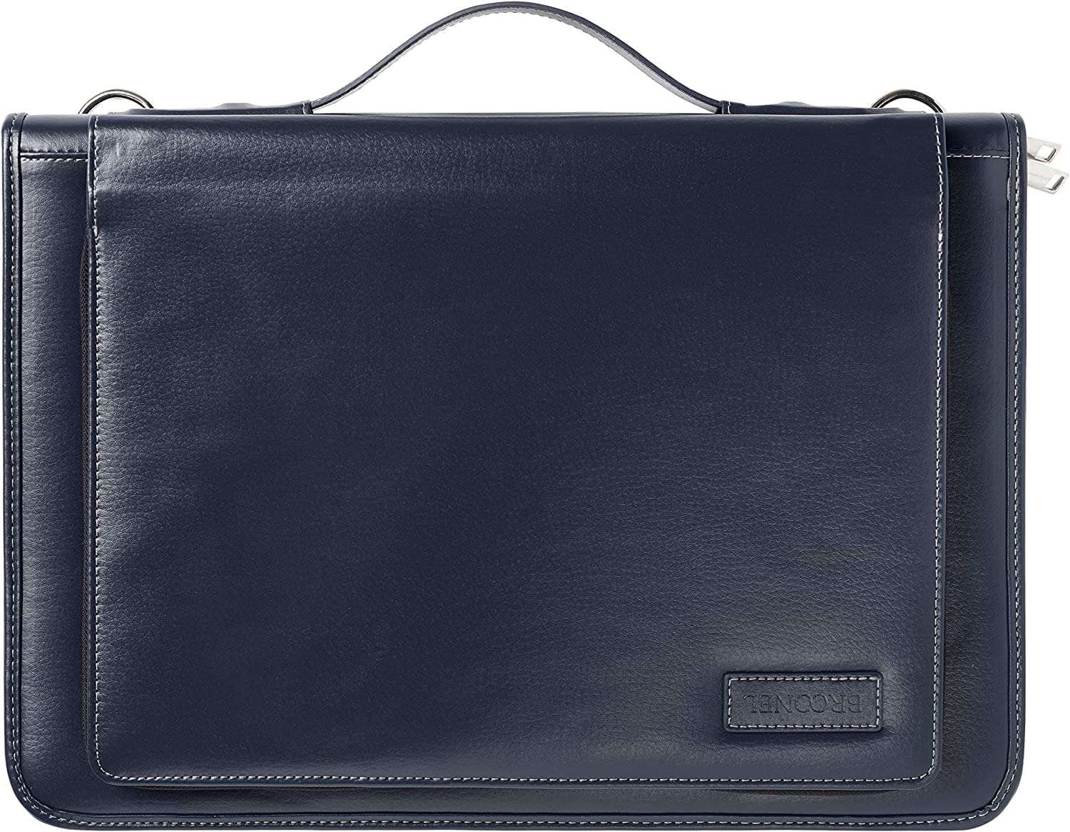 Broonel Premium Blue Leather Laptop Messenger Bag - Compatible with Acer Chromebook R 11 Convertible 11.6 Inch - Stylish & Protective Case for Work, School & Business Travel