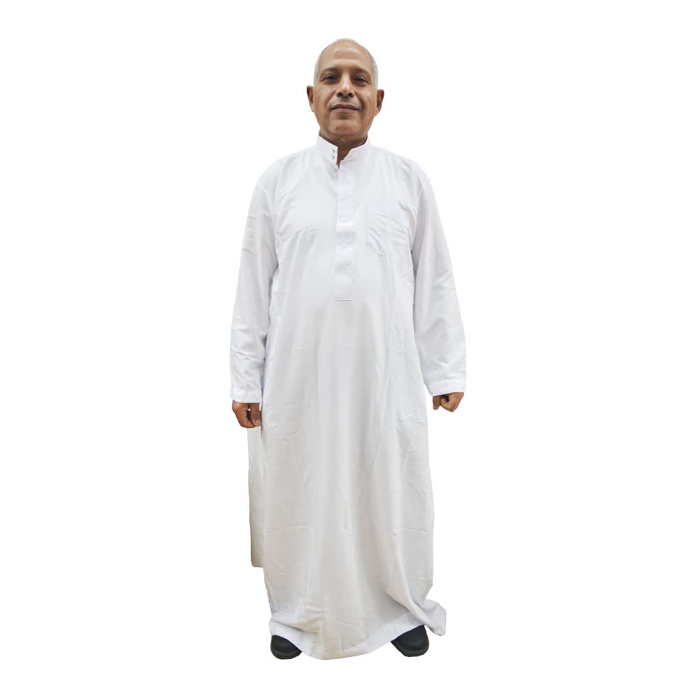 Premium Moroccan Thobe for Men - Soft & Comfortable Arabic Djellaba Abaya with Turtleneck - Perfect for Eid, Ramadan & Special Occasions