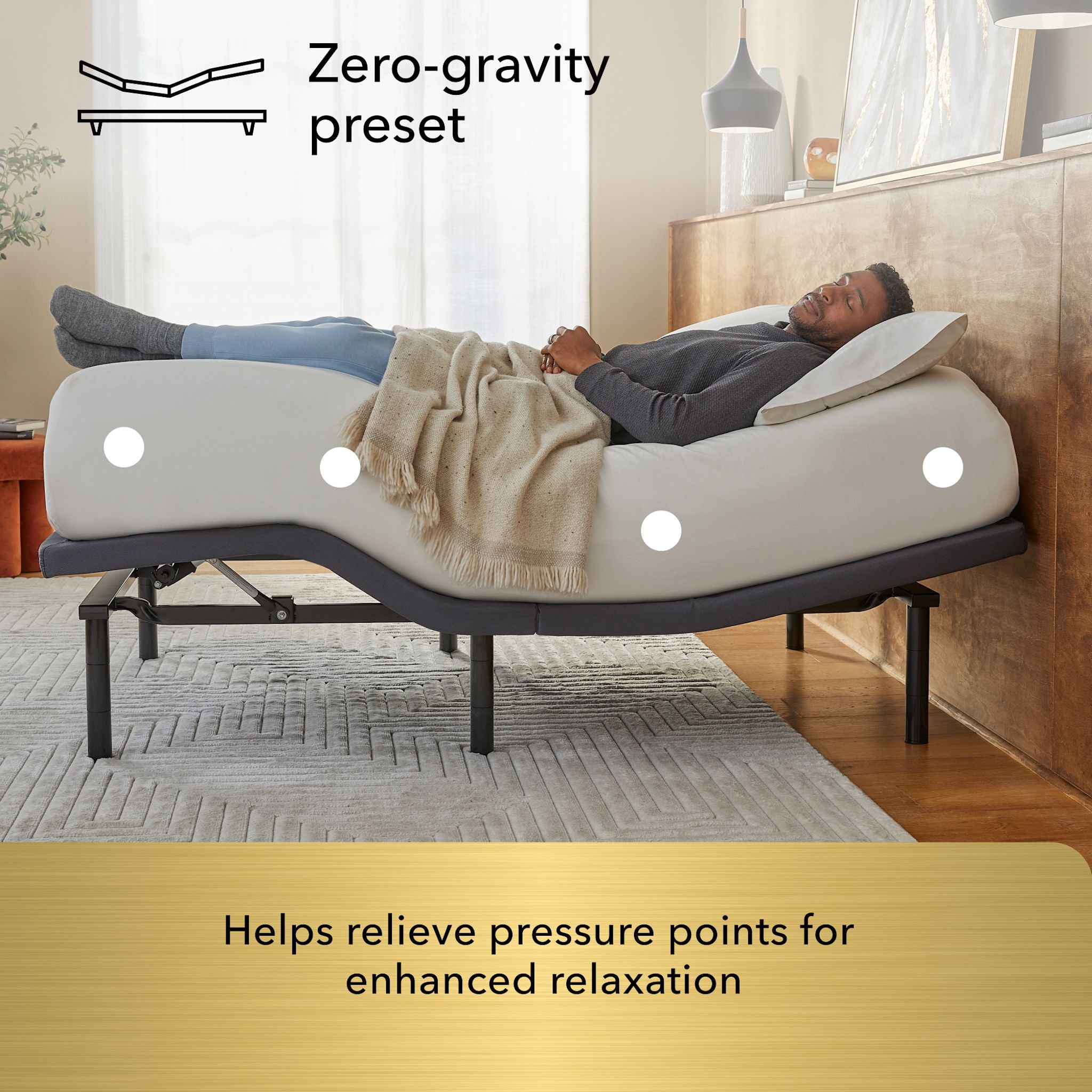 Beautyrest BaseLogic Gold Lifestyle Adjustable Bed Base - Premium Comfort for Better Sleep | Ideal for Home, Apartment & Guest Room Use