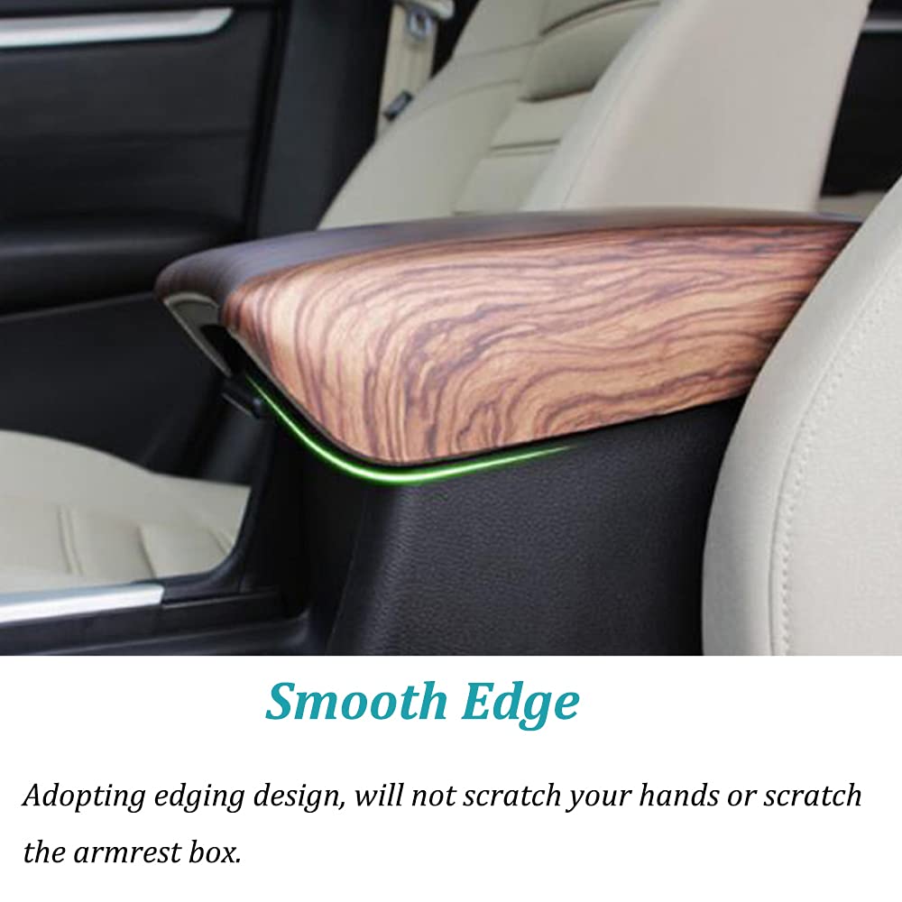 Premium ABS Peach Wood Grain Center Console Cover for Honda CR-V 2017-2022 | Durable Interior Trim Upgrade with Stylish Wood Finish | Perfect for Car Customization & Enhanced Storage Organization