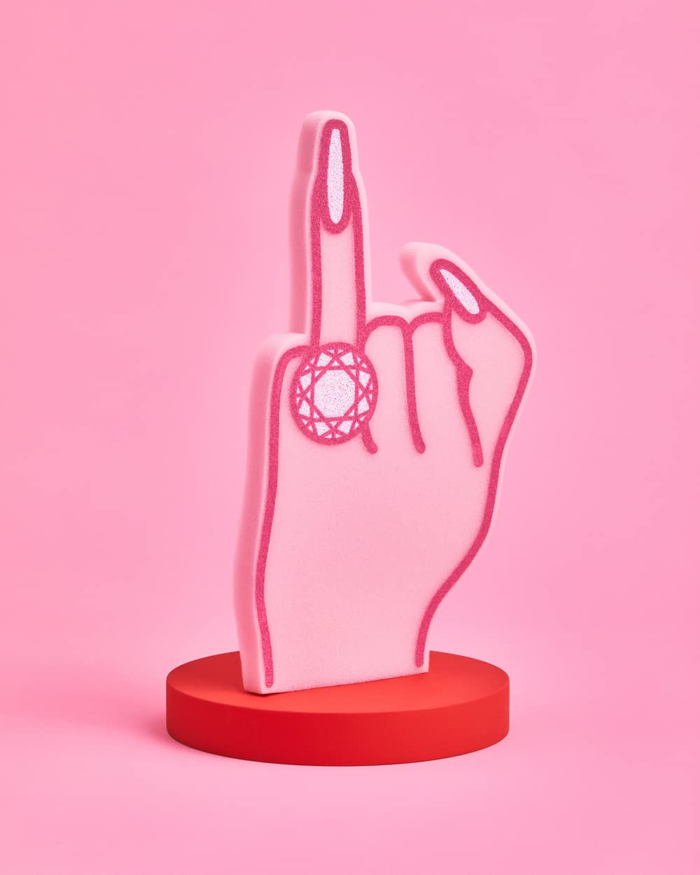 Fetti Bachelorette Party Decorations - XL Engaged Foam Ring Finger for Bride to Be | Bridesmaid Favors, Bridal Shower & Engagement Party Supplies | Perfect for Wedding Celebrations & Girls' Night Out