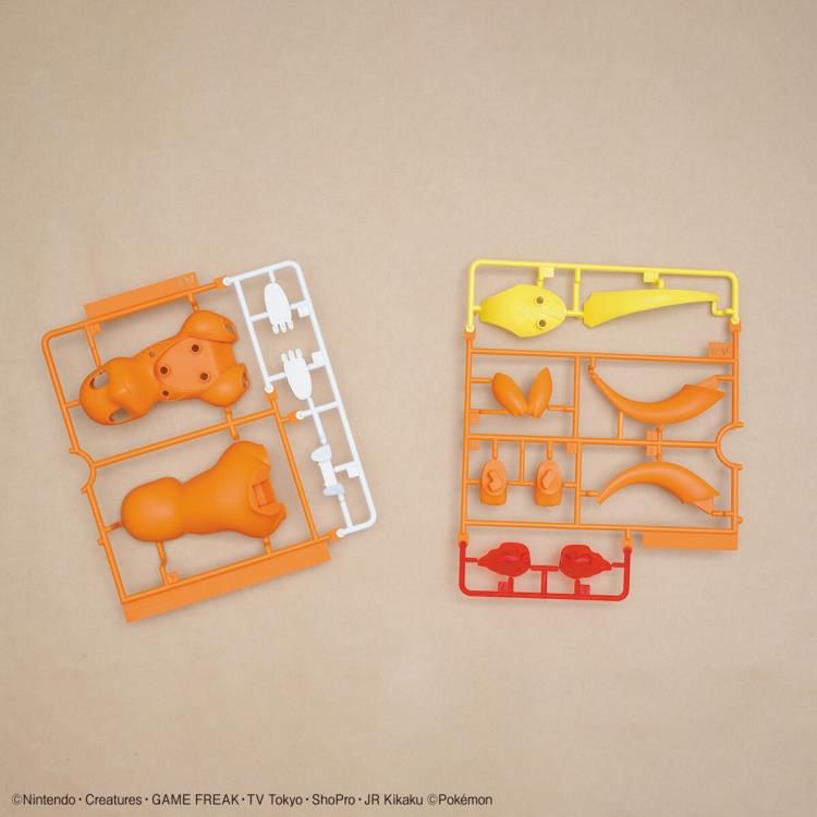 Bandai Quick Model #11 Pokemon Charmander / Salameche Model Kit - Easy Snap-Together DIY Figure for Collectors & Kids - Perfect for Home Decor, Gaming Room Display & Gift Giving