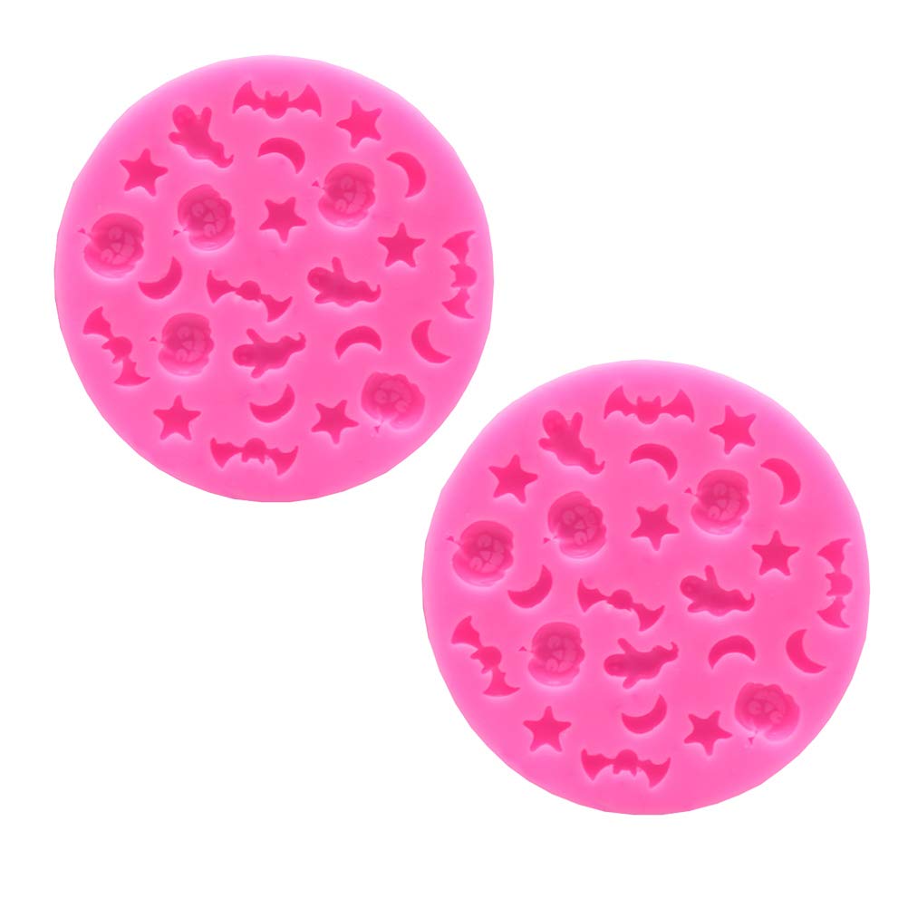 2Pcs Silicone Moon Cake Molds for Gelatin, Cakesicles & Cheese - Halloween Baking Tools | Perfect for DIY Desserts, Party Treats & Holiday Baking