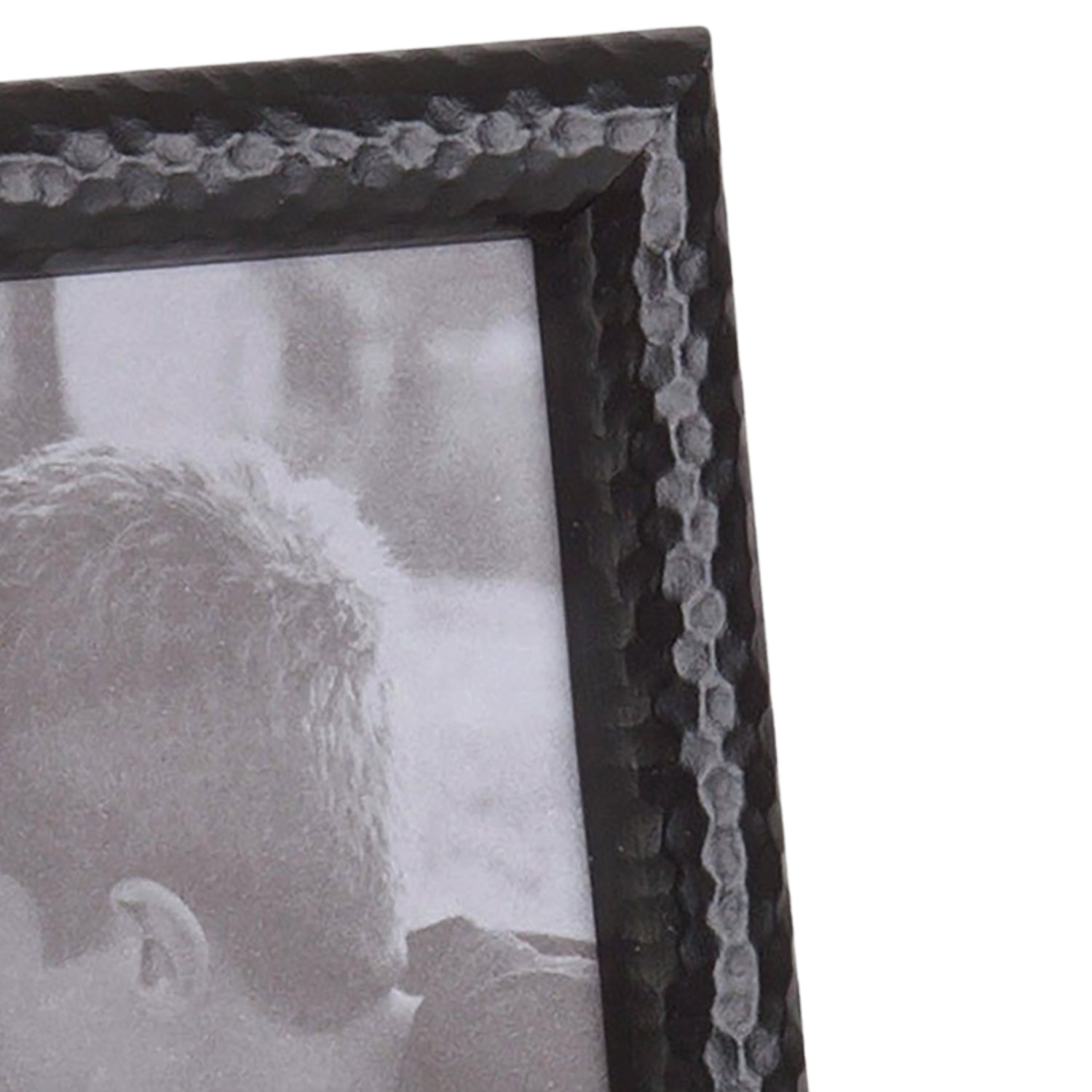 Hammered Black Narrow Width Table Top Frame - Rustic Metal Picture Frame for Home Decor, Office, Gallery Display | Perfect for Wall Art, Photos, Certificates