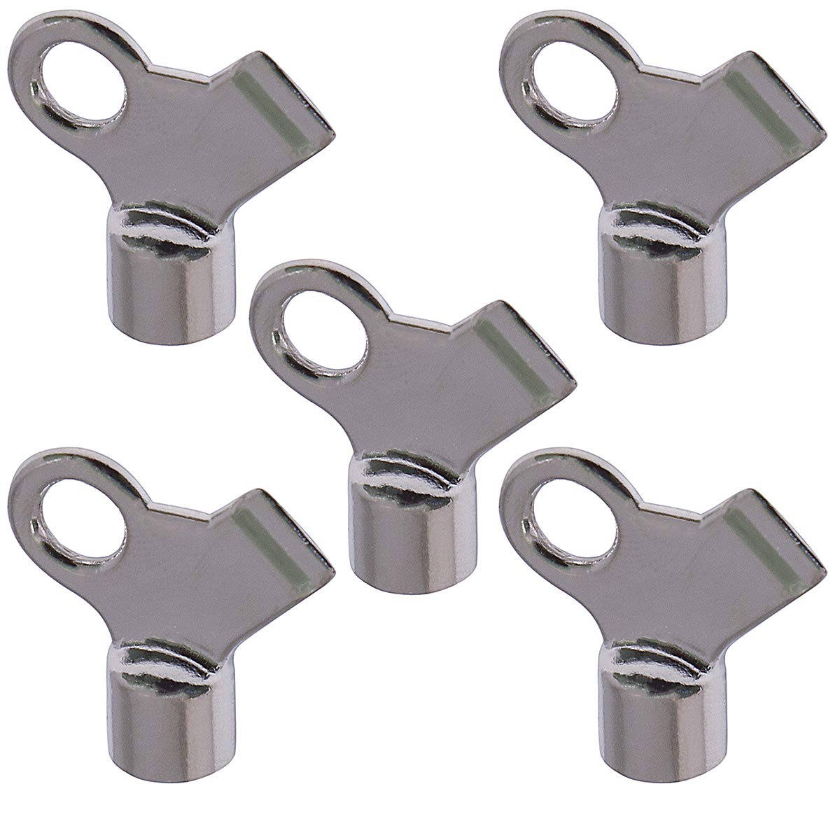 6I623-5 Midline Valve Key for Coin Air Valve - 1/8 Inch Chrome Plated Steel (5 Pack) - Perfect for Radiator Steam Vent & HVAC System Maintenance