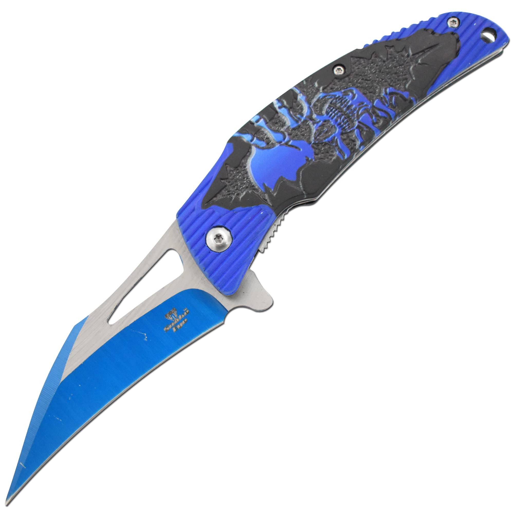 Tactical Folding Knife with Snake Eye Assist Opening - Premium Pocket Knife Collection (1BL) for Outdoor, Camping, and Survival Use