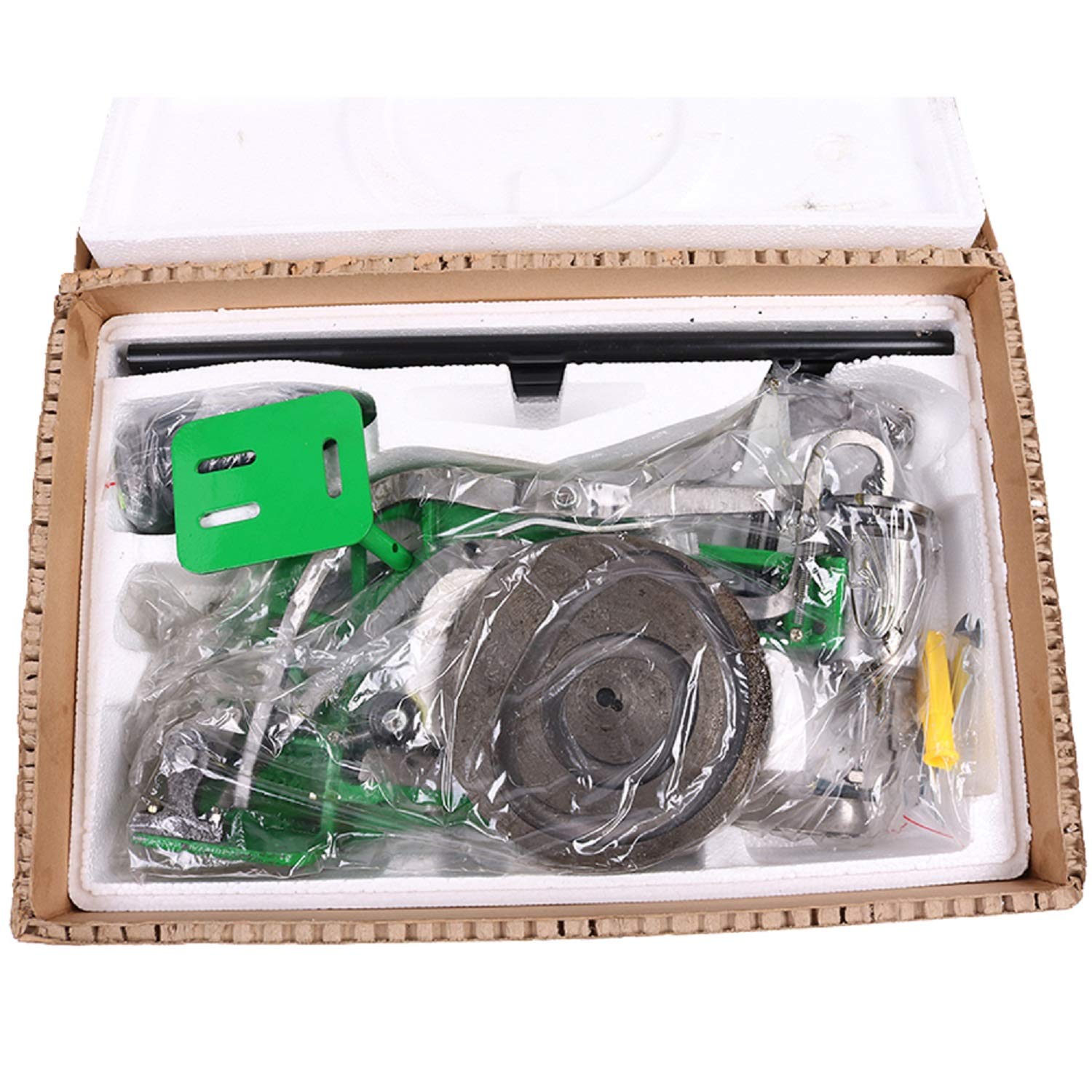 YUEWO DIY Cobbler Sewing Machine for Shoe Repair - Manual Leather Stitcher with Cotton Nylon Thread (Green) - Perfect for Home Shoe Mending, Boot Repair & Leather Craft Projects