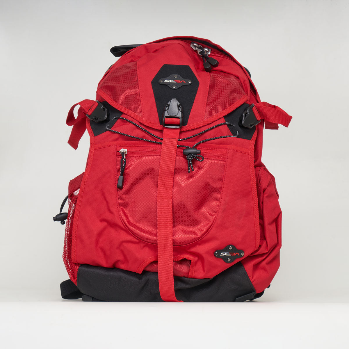 Seba Large Backpack for Travel & School - Durable Red Laptop Backpack with USB Charging Port | Perfect for College, Work, Hiking & Daily Commute