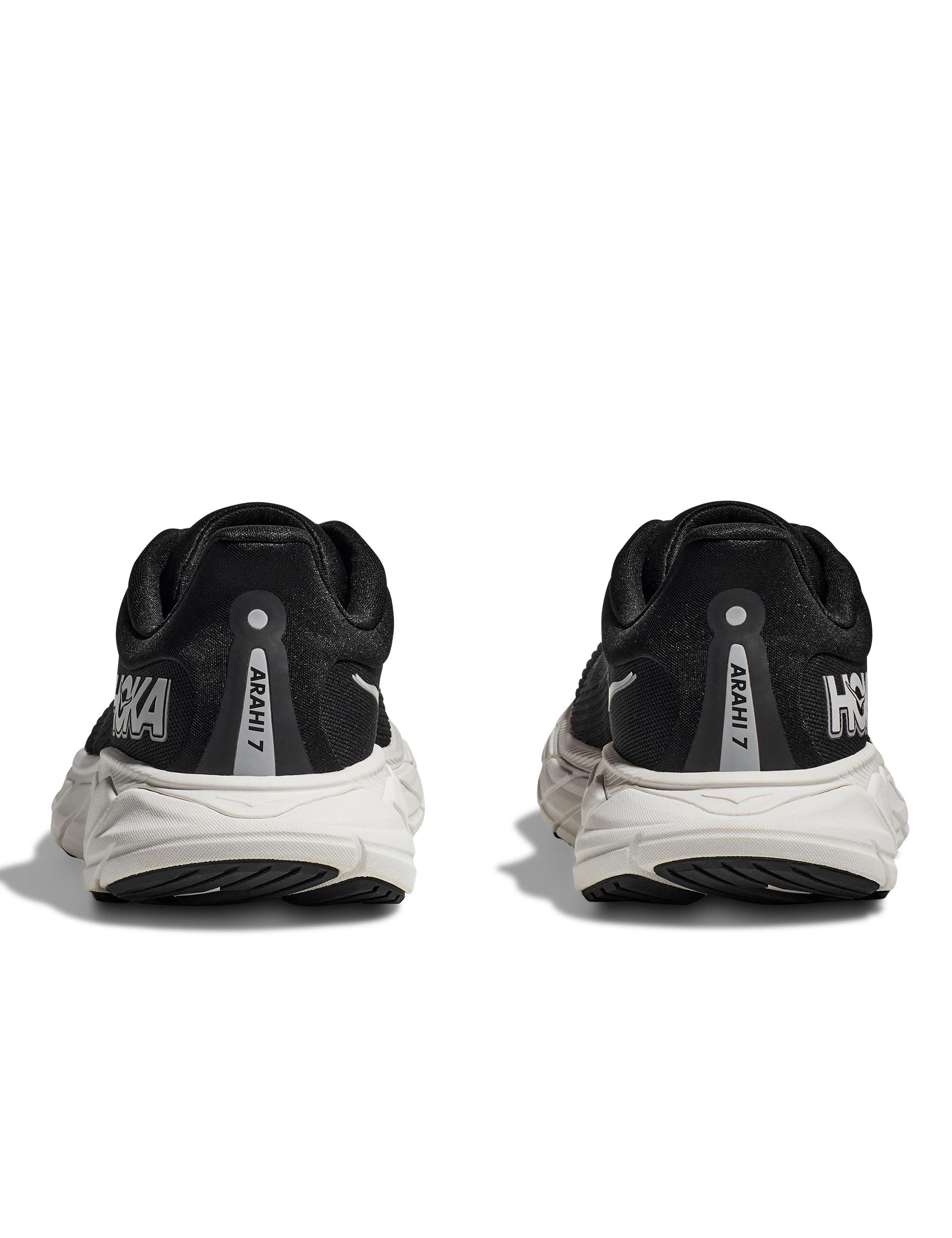 Hoka Arahi 7 Running Shoes for Men & Women - Black/White - Stability & Cushion for Road Running, Walking & Workouts