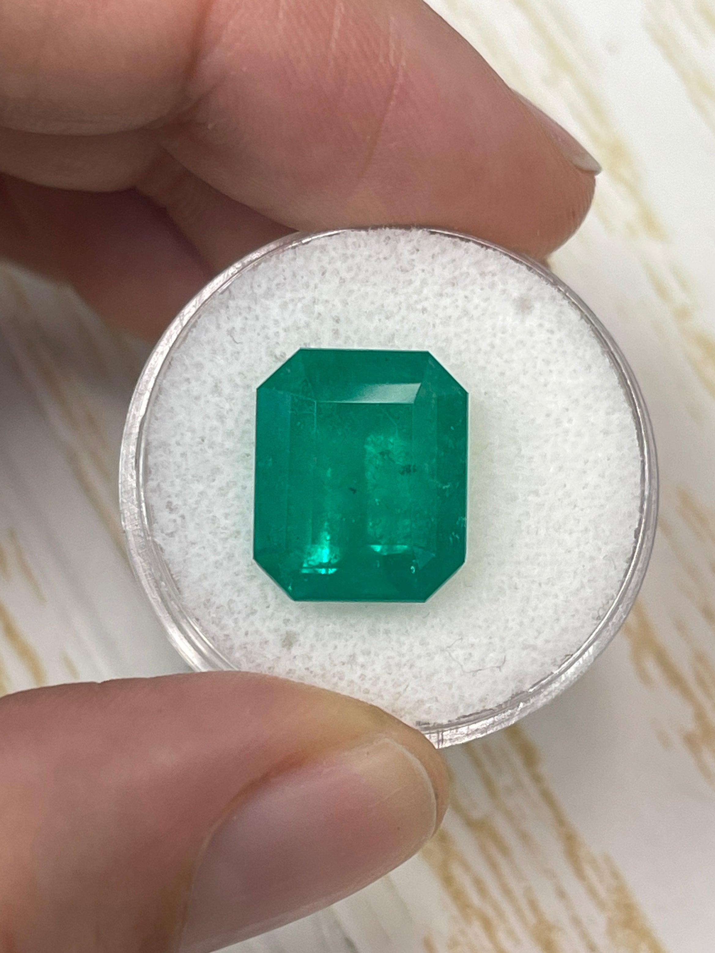 7.51 Carat 13.5x11mm Deep Forest Green Colombian Emerald - Loose Gemstone for Jewelry Making, Engagement Rings & Luxury Gifts