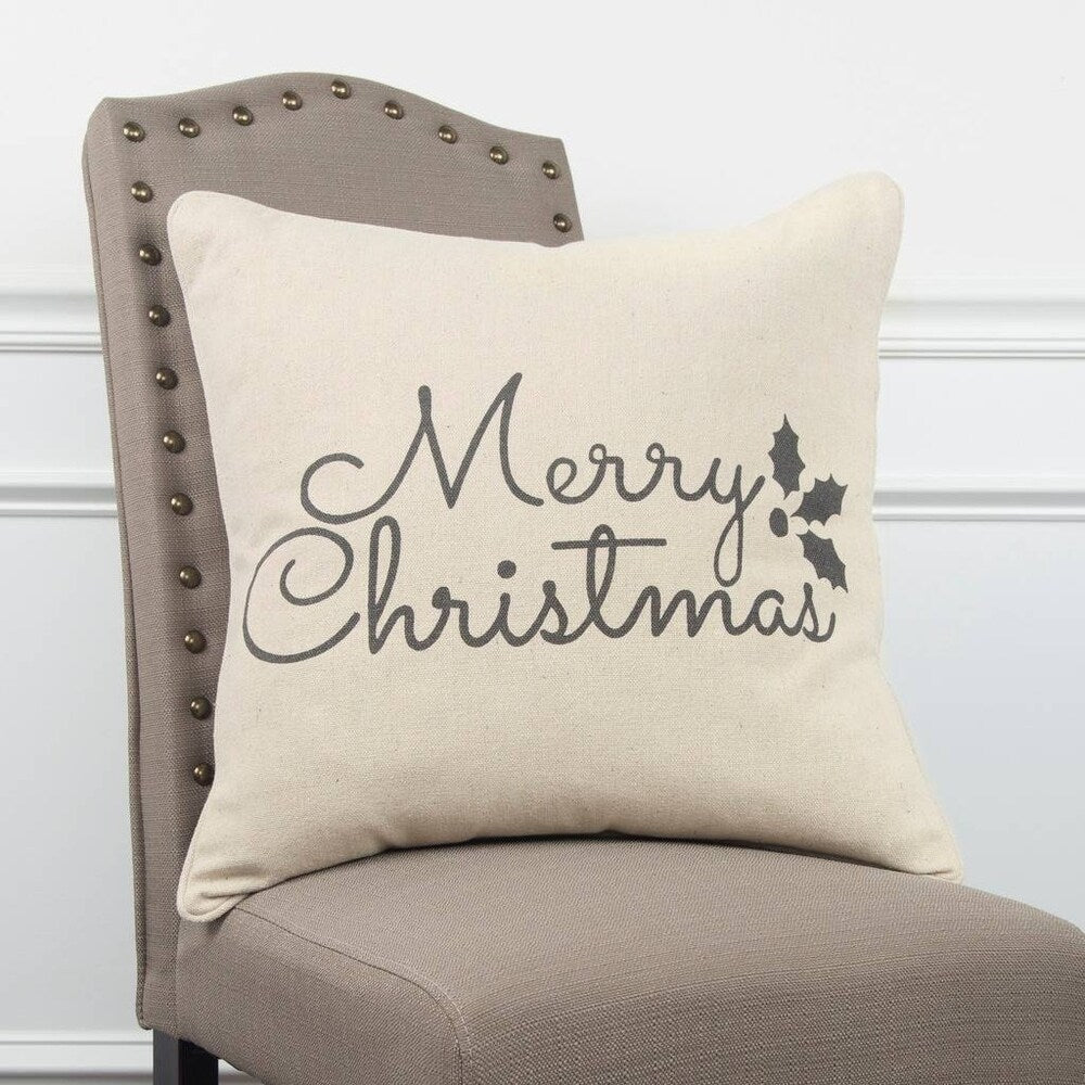 Festive Christmas Pillow Cover - Holiday Home Decor for Sofa, Bed & Couch - Merry Xmas Decorative Cushion Case (18x18 Inches) - Perfect for Living Room, Bedroom & Seasonal Celebrations