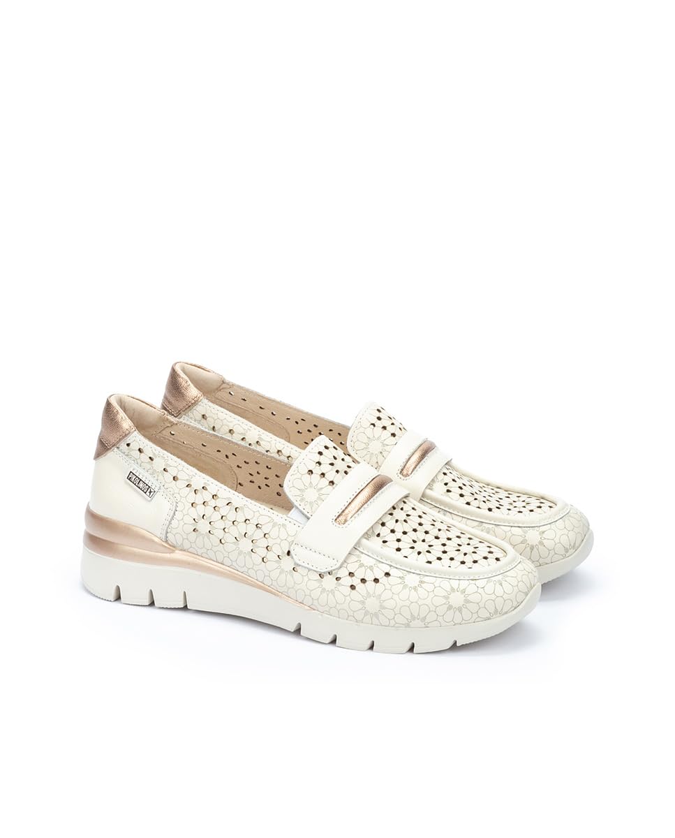 PIKOLINOS Women's Leather Sneakers - Cantabria Style Comfortable Walking Shoes for Casual Outings & Travel