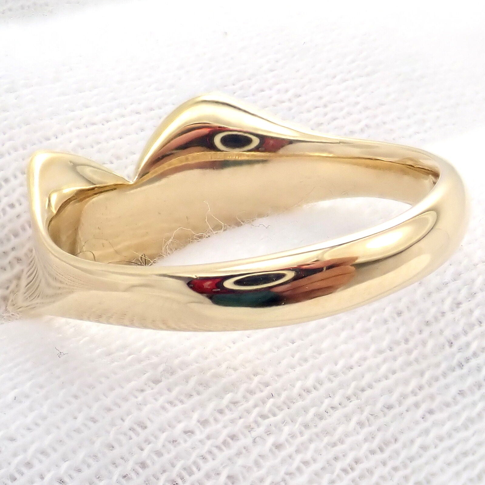 Tiffany & Co. 18k Yellow Gold Peretti Butterfly Bow Ring - Size 5.5 - Elegant Jewelry Gift for Women, Perfect for Anniversaries & Special Occasions