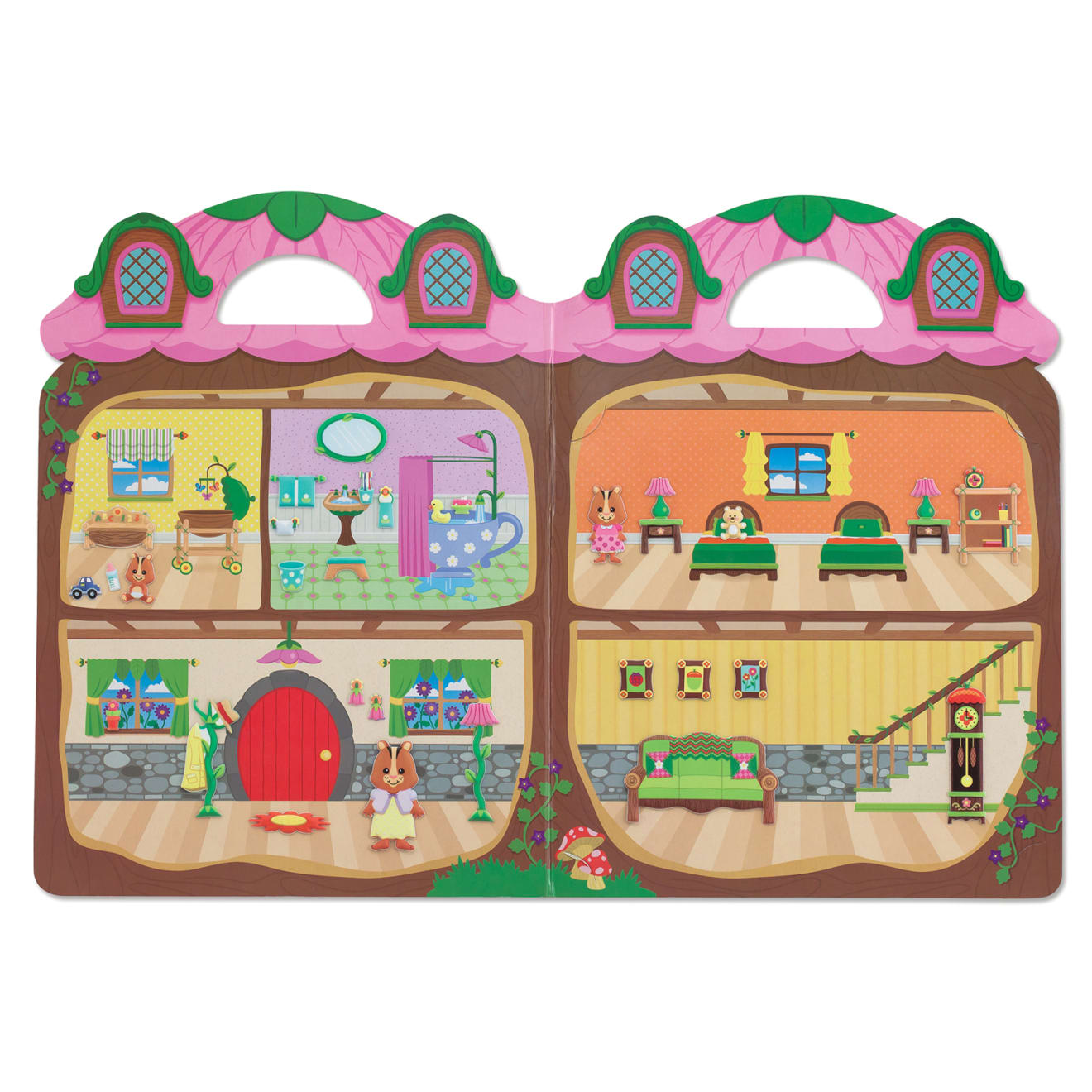 Adorable Puffy Sticker Play Set - Chipmunk House Design for Kids Crafts, DIY Scrapbooking & Room Decor | Fun Creative Activity for Children's Parties & School Projects