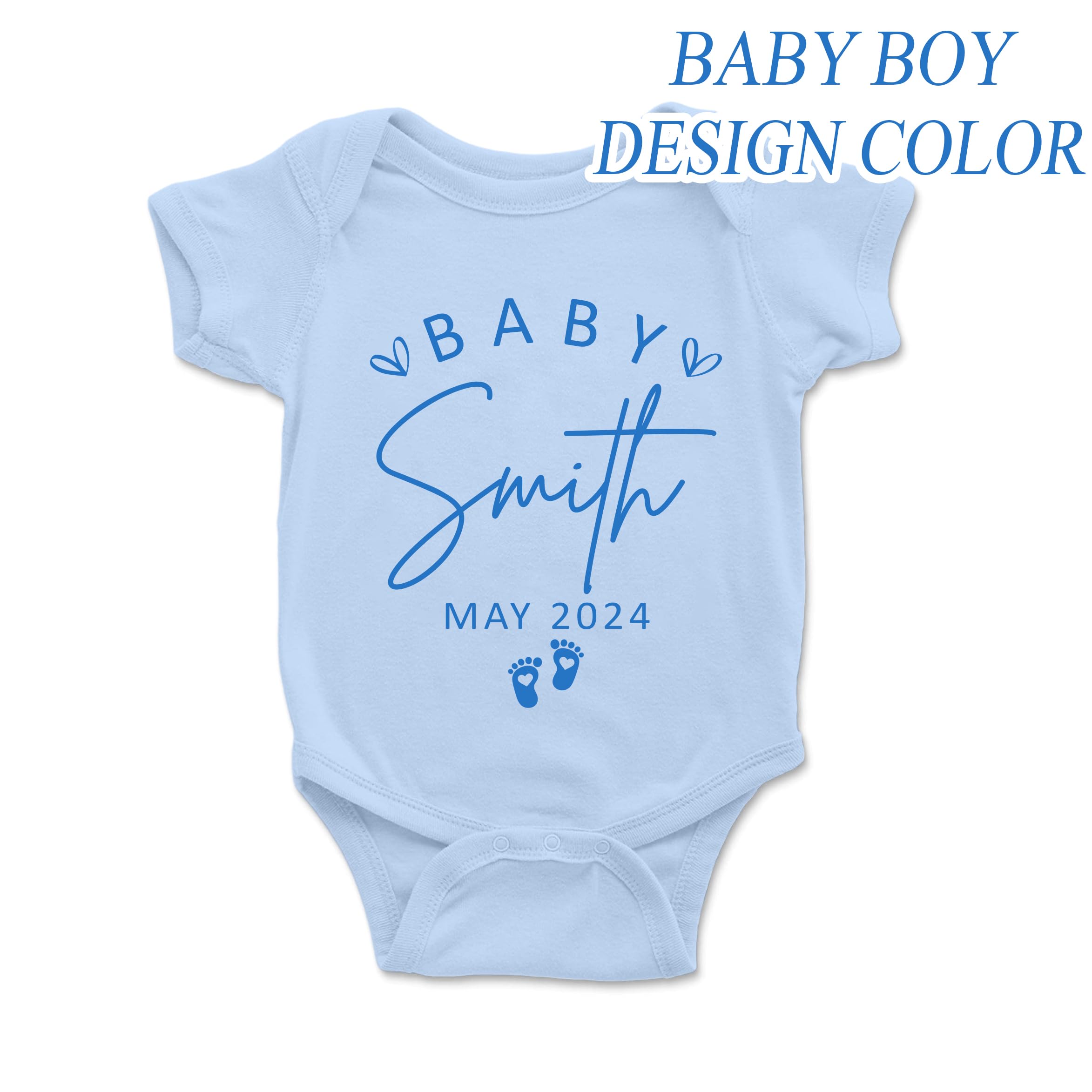 Custom Baby Pregnancy Announcement Bodysuit 0-3 Months | Newborn Baby Announcement Onesie | Unique New Mom & Dad Gift | Perfect for Gender Reveals & New Parent Celebrations