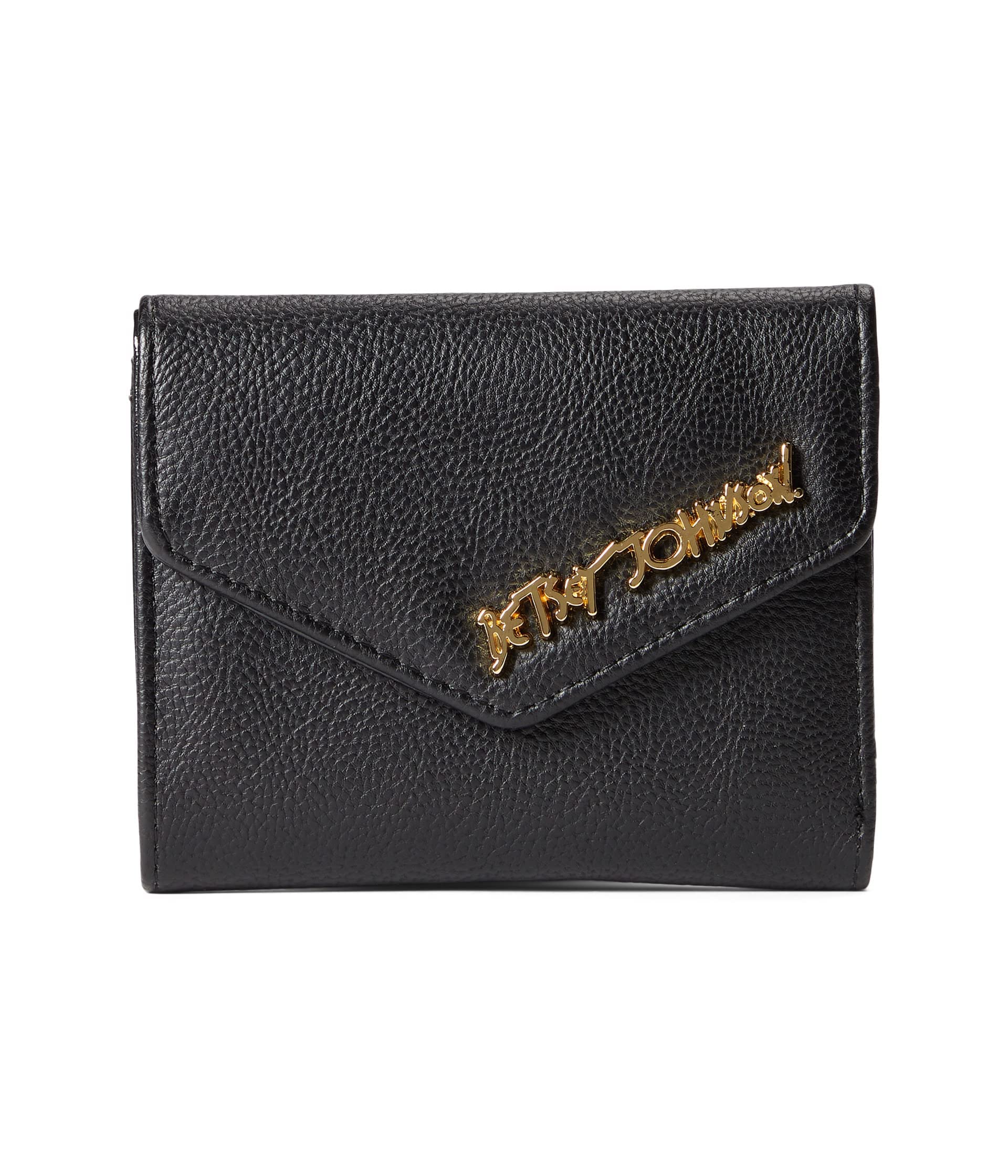 Betsey Johnson Lana Wallet for Women - Black Leather Crossbody Wallet with RFID Protection | Perfect for Travel, Shopping & Everyday Use