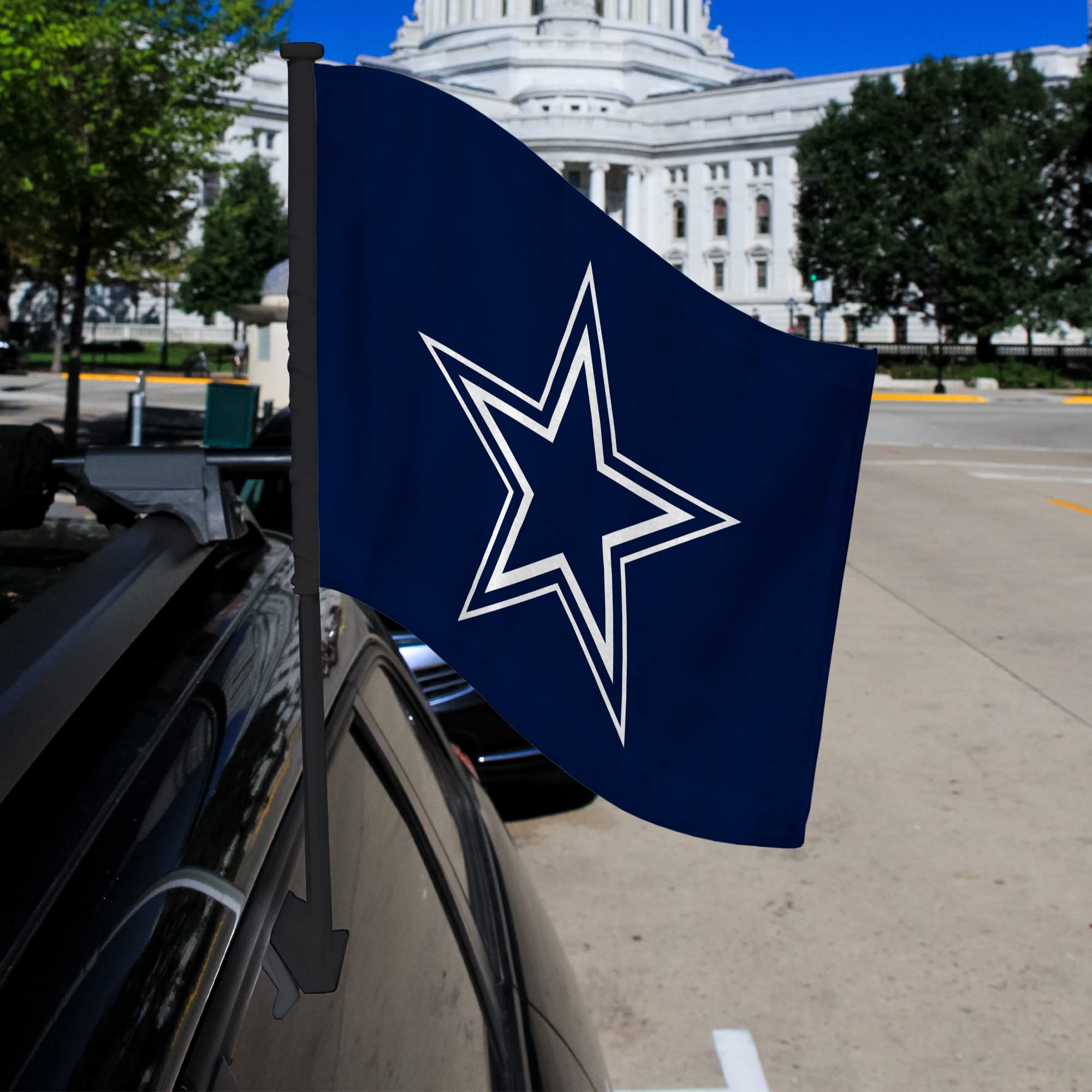 NFL Car Flag Double Sided - Officially Licensed Team Logo Car Accessory for Game Day Tailgating & Road Trips - Perfect for Football Fans & Sports Enthusiasts