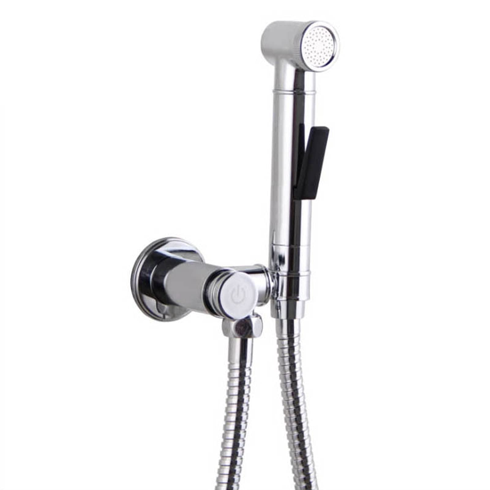 QFFL Polished Chrome Solid Brass Toilet Sprayer - Handheld Cloth Diaper Sprayer with Anti-Leak Hose & Adjustable Water Pressure - Perfect for Baby Wash & Bathroom Cleaning