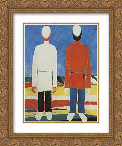 Kazimir Malevich Suprematist Art Print - 20x24 Inch Gold Ornate Frame with Double Matting | Premium Museum Quality Wall Decor for Living Room, Office & Gallery Display