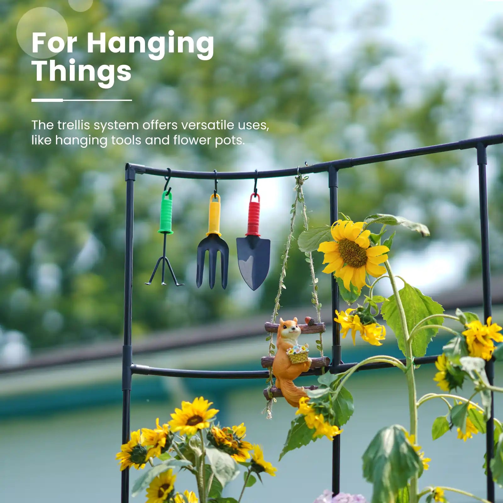 Elevated Raised Garden Bed with Wall Trellis - Perfect for Small Spaces, Urban Gardening & Vertical Planting - Ideal for Vegetables, Flowers & Herbs in Backyards, Patios & Balconies
