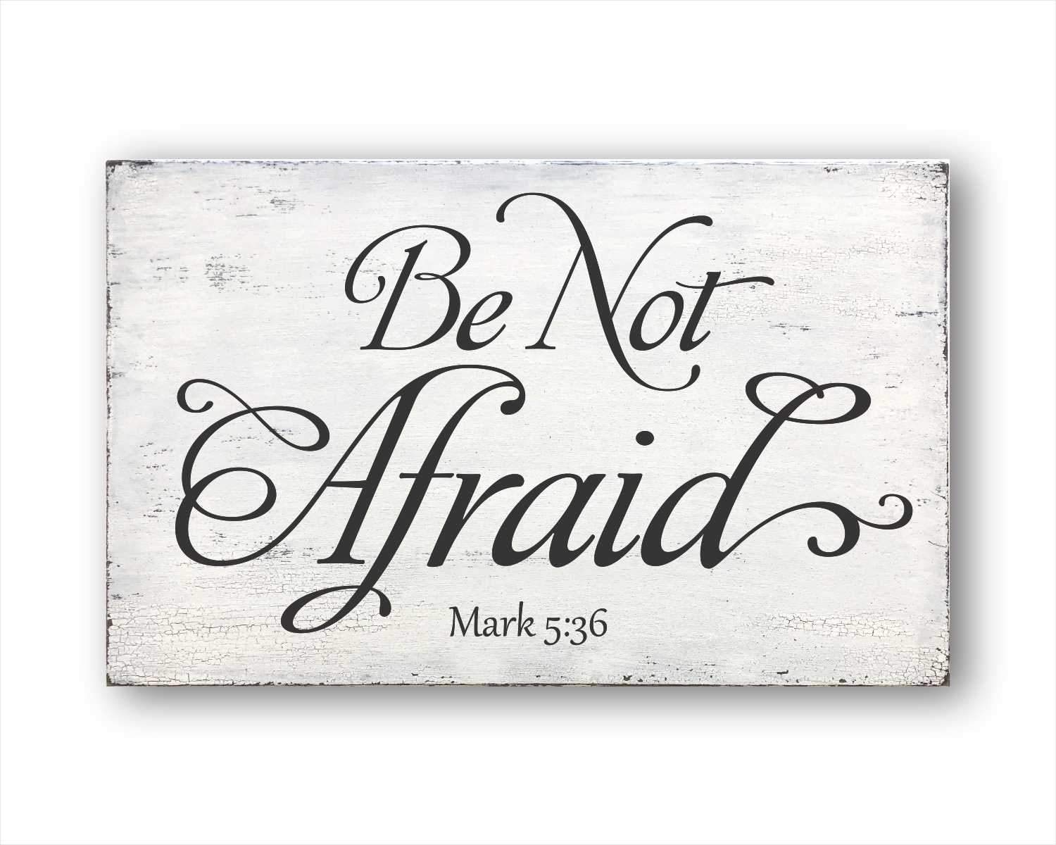 Rustic Wood Wall Art Sign - 8x12 Inch 'Be Not Afraid' Farmhouse Decor - Perfect for Living Room, Bedroom & Entryway Wall Hanging Home Decoration