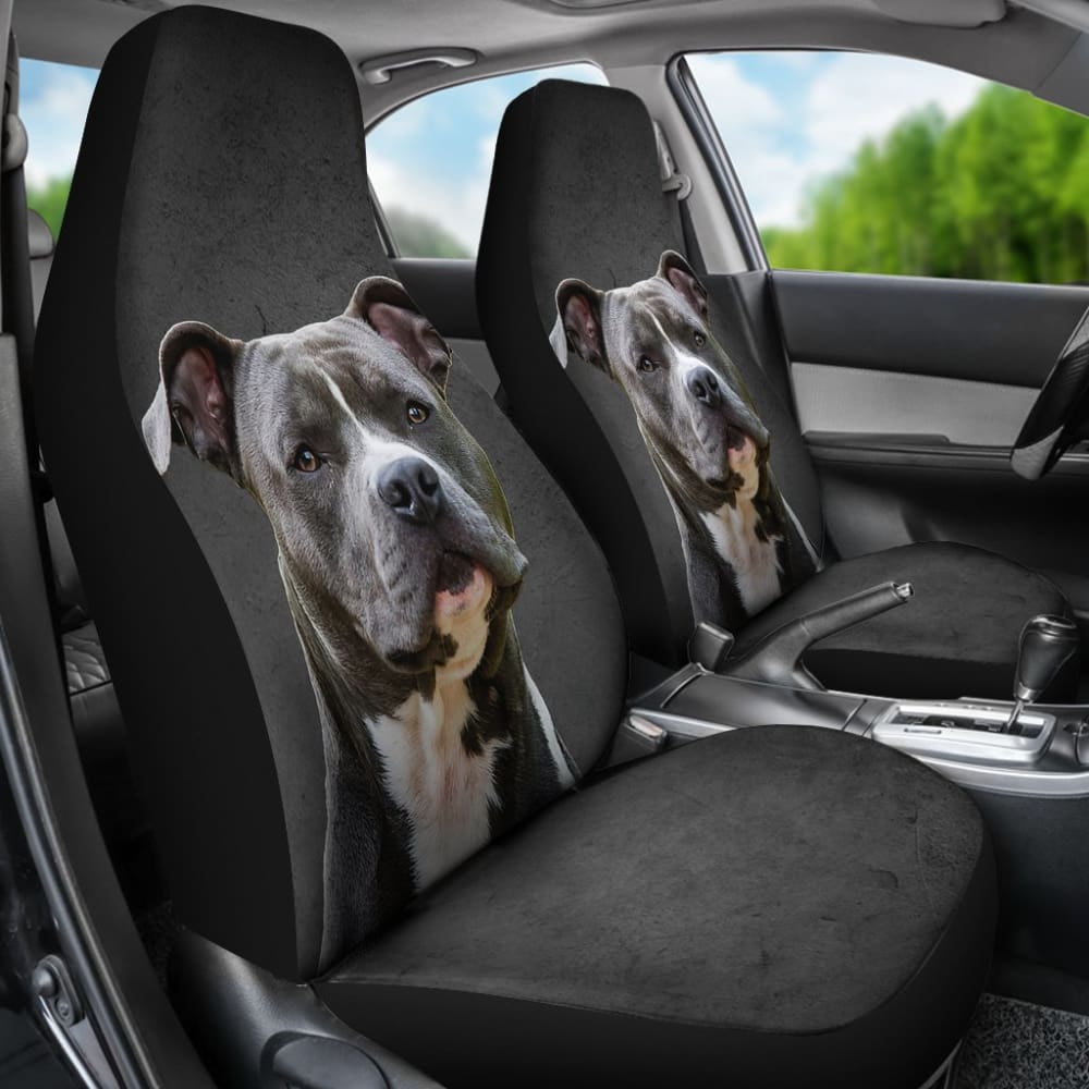 Premium Pit Bull Dog Print Car Seat Covers - Durable & Stylish Pet Accessories for Trucks, SUVs & Cars - Perfect for Dog Lovers & Pet Owners