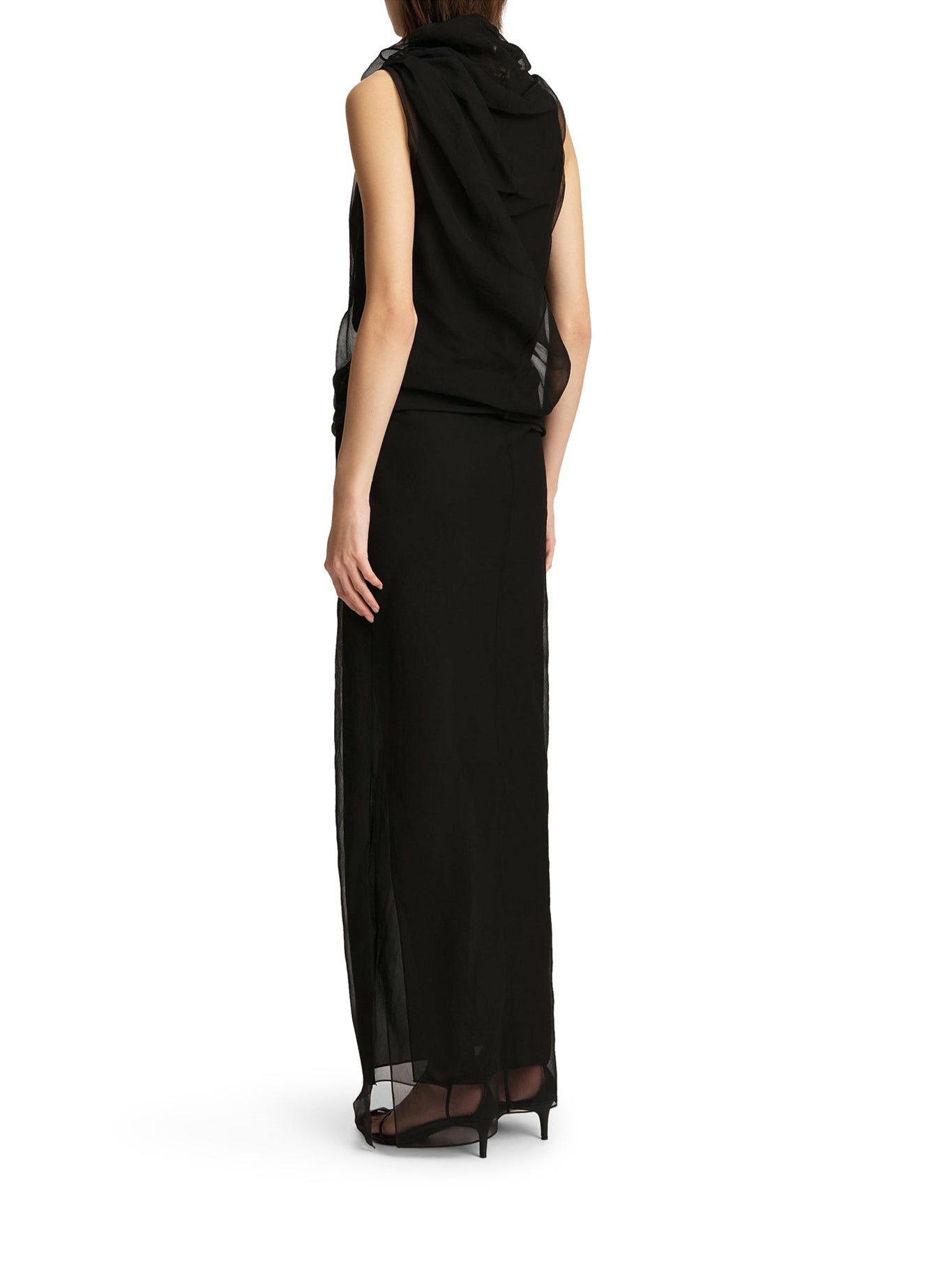 Elegant Long Silk Organza Dress for Women - Perfect for Weddings, Parties & Special Occasions
