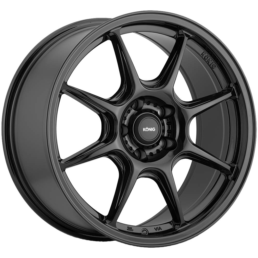 Lockout Wheels Gloss Black Aluminum (1x1 Inches /5x1 Inches Offset) - High-Performance Car Rims for Off-Road & Street Racing - Durable Alloy Wheels for Trucks, SUVs & Custom Builds