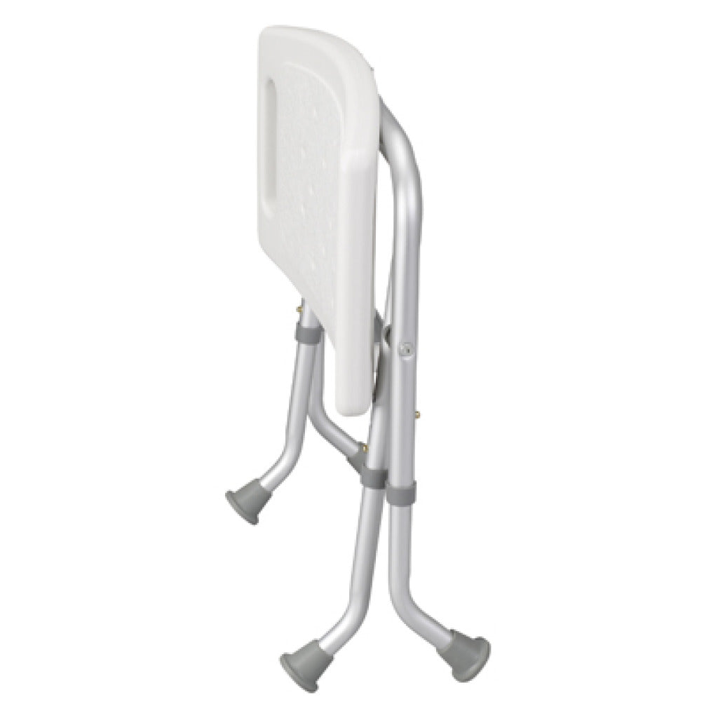 Foldable Shower Bench with Backrest - Non-Slip Bath Seat for Elderly & Disabled - Adjustable Height Shower Chair for Bathroom Safety - Perfect for Seniors, Handicapped & Post-Surgery Recovery