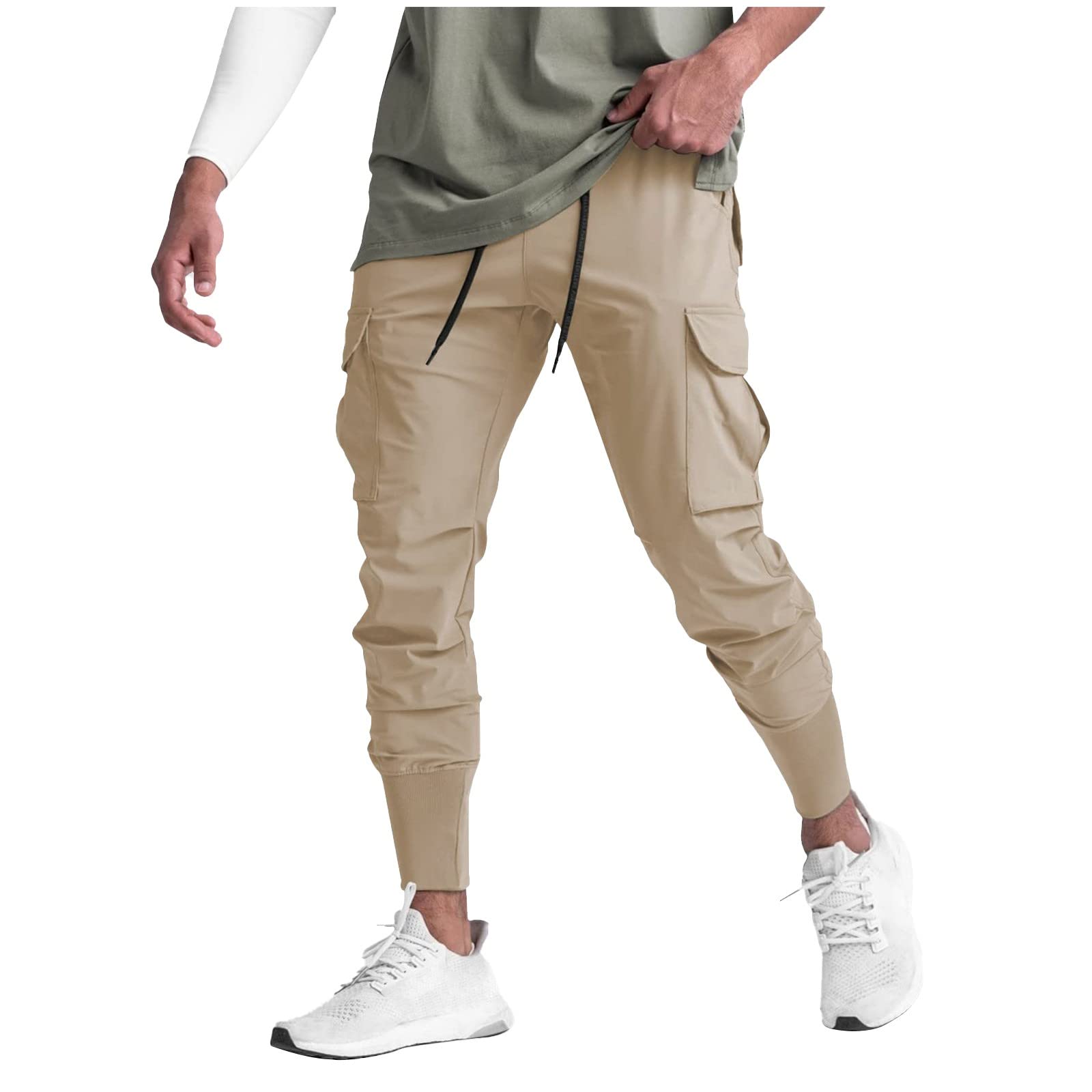 Men's Fitness Running Sweatpants - Breathable Solid Color Casual Joggers for Youth & Summer Workouts | Gym, Lounge & Outdoor Activities