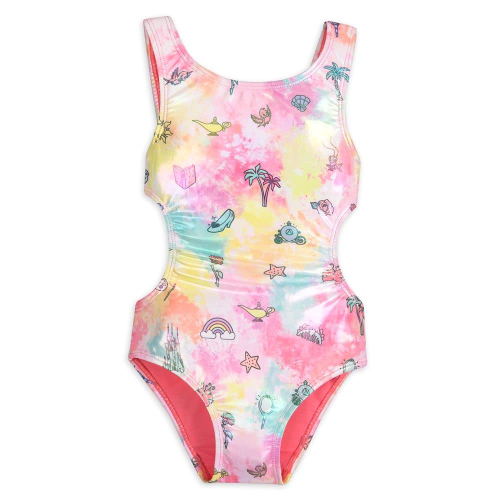 Disney Princess Girls Swimsuit Size 4 - Colorful Two-Piece Bathing Suit for Kids | Perfect for Pool Parties, Beach Vacations & Summer Water Play