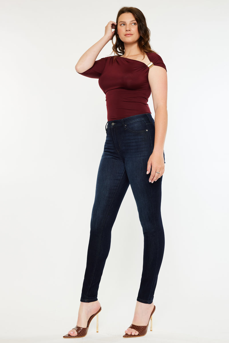 Effie Essentials High Rise Skinny Jeans for Women - Curvy Fit Stretch Denim Pants - Perfect for Casual Wear, Office & Night Out