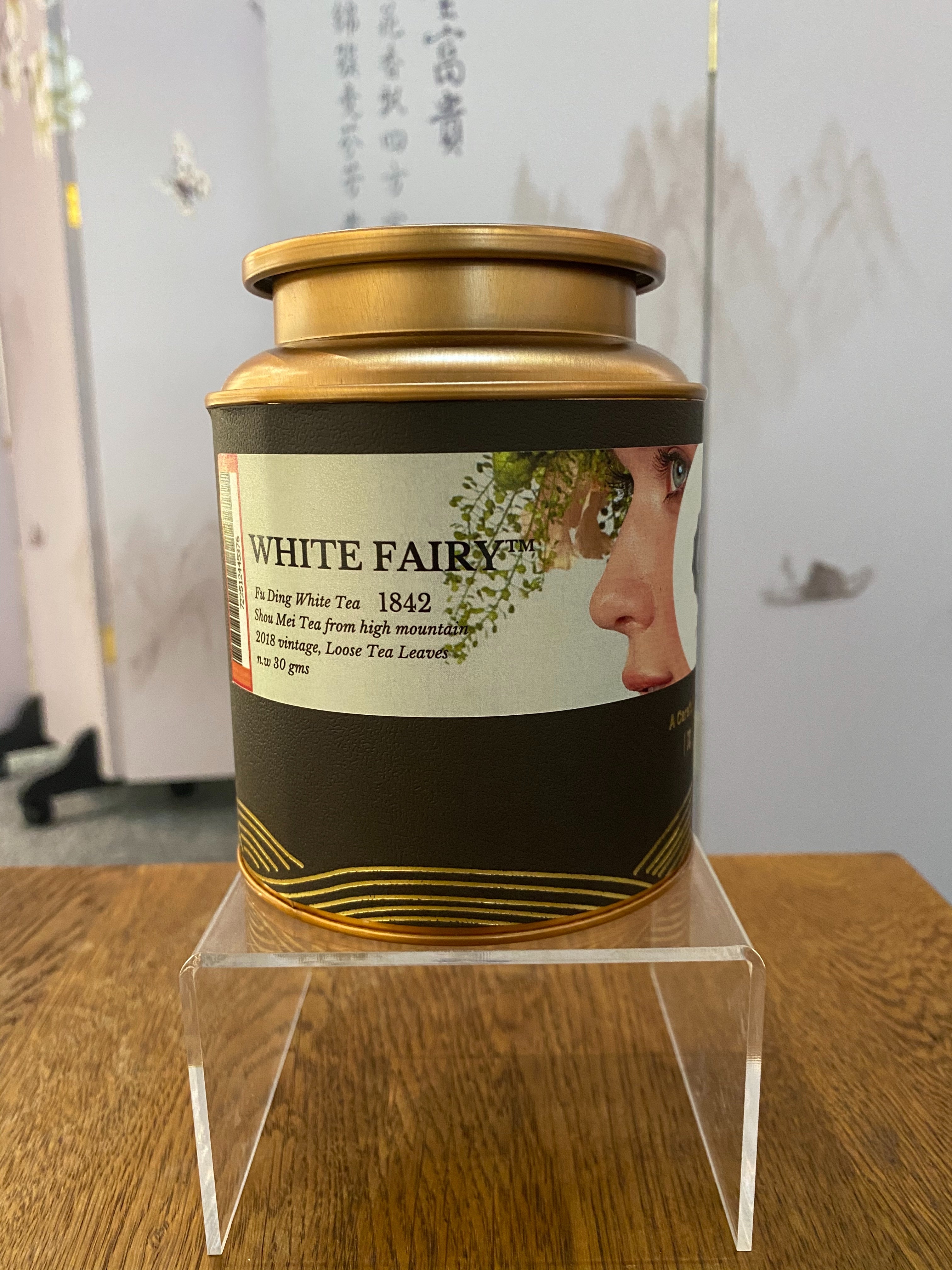 Premium White Tea Loose Leaf - 1842 Shou Mei Fuding White Tea in Airtight Tin Canister | Organic & Antioxidant-Rich | Perfect for Relaxation, Gifting & Afternoon Tea Time