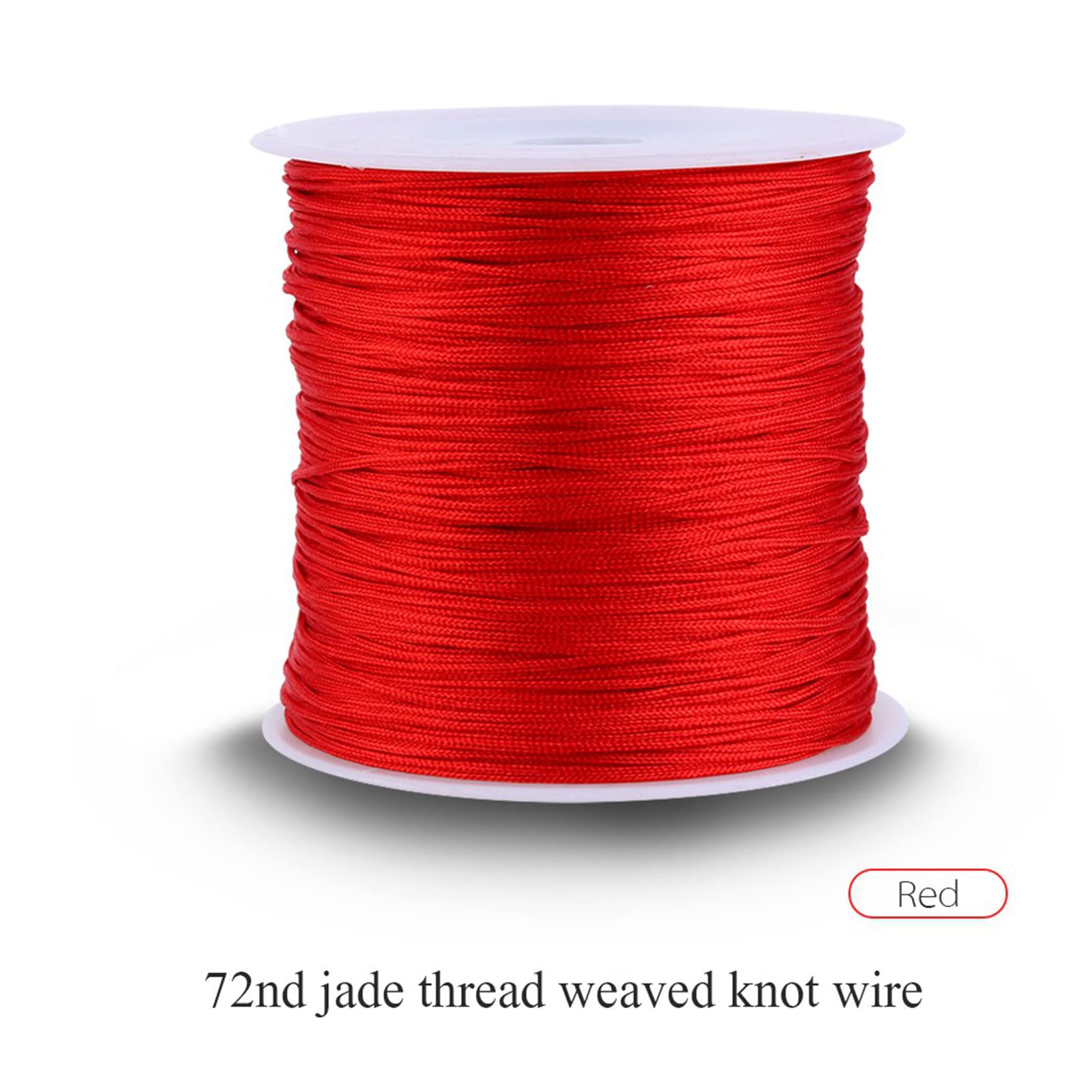 100m Red Nylon Chinese Knot Rope (0.8mm) - Traditional Decorative Cord for DIY Crafts, Home Decor, Gift Wrapping & Festival Decorations
