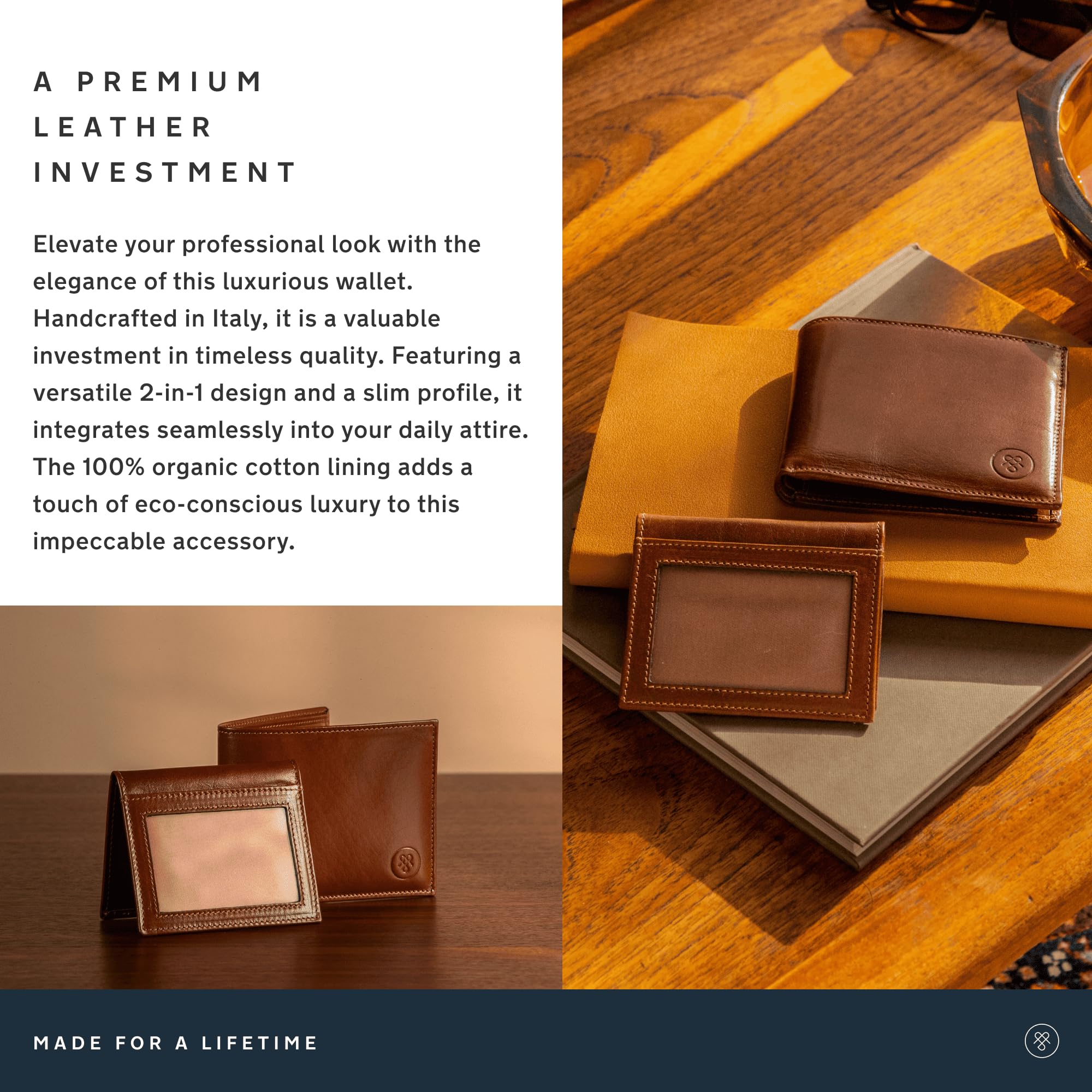 Maxwell Scott Genuine Leather Bags - The Asti Chestnut Tan Crossbody Bag for Women | Premium Italian Leather Handbag for Work, Travel & Everyday Use