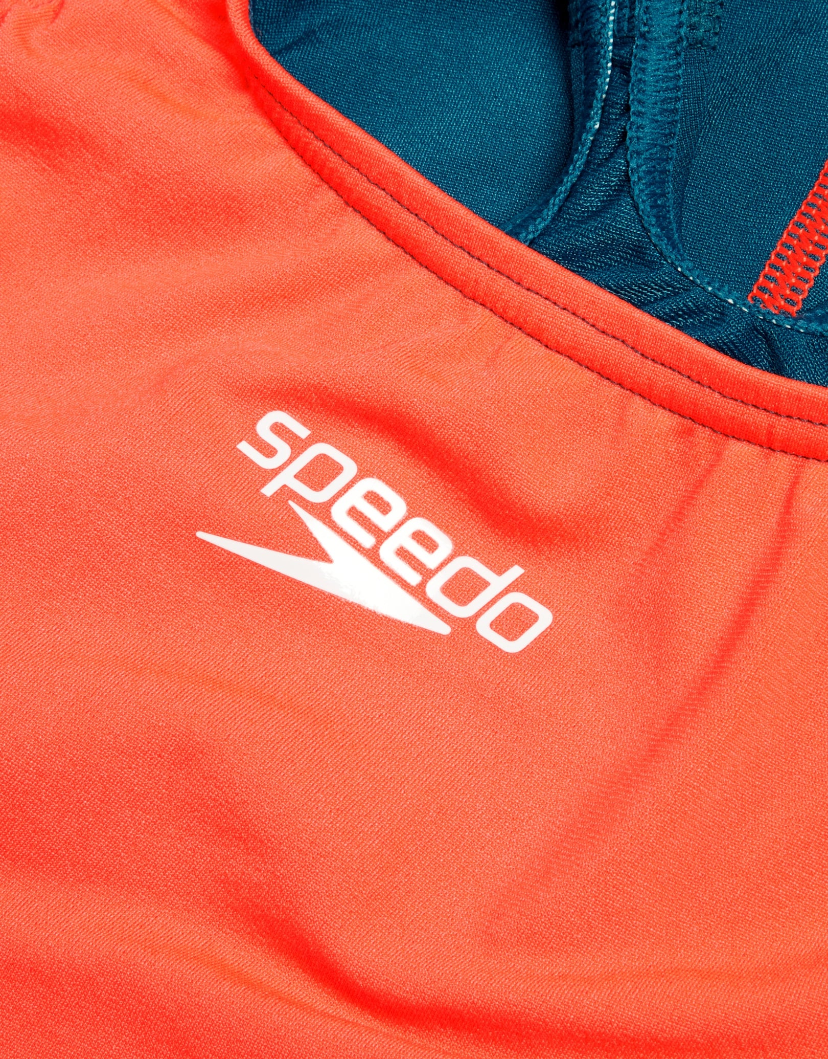 Speedo Girls Fastskin Endurance+ Max Openback Kneeskin Swimsuit - Red/Blue - High-Performance Competitive Swimwear for Training & Racing
