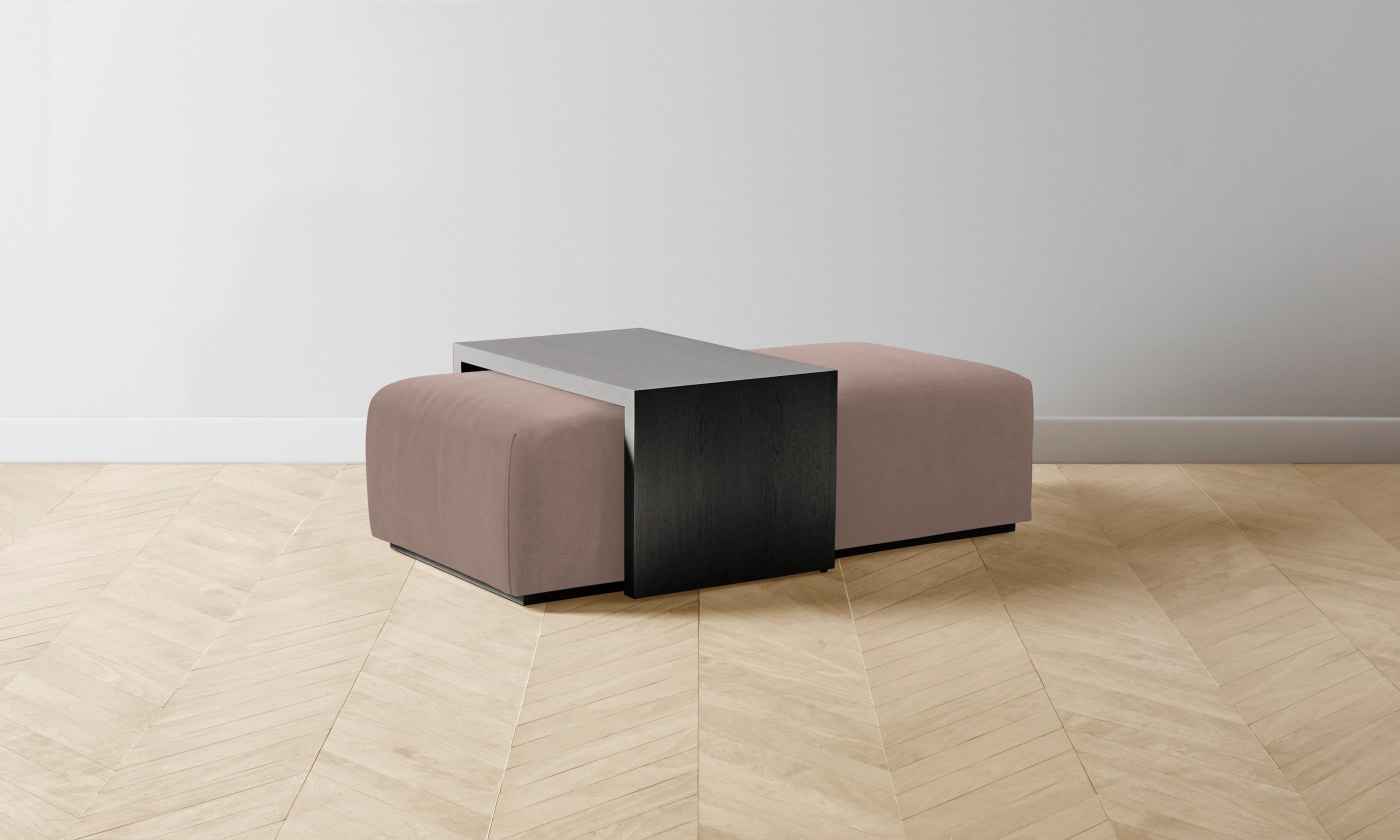 Luxury Mohair Peony Bowery Ottoman - Elegant Footstool for Living Room, Bedroom & Lounge - Perfect for Relaxing & Home Decor