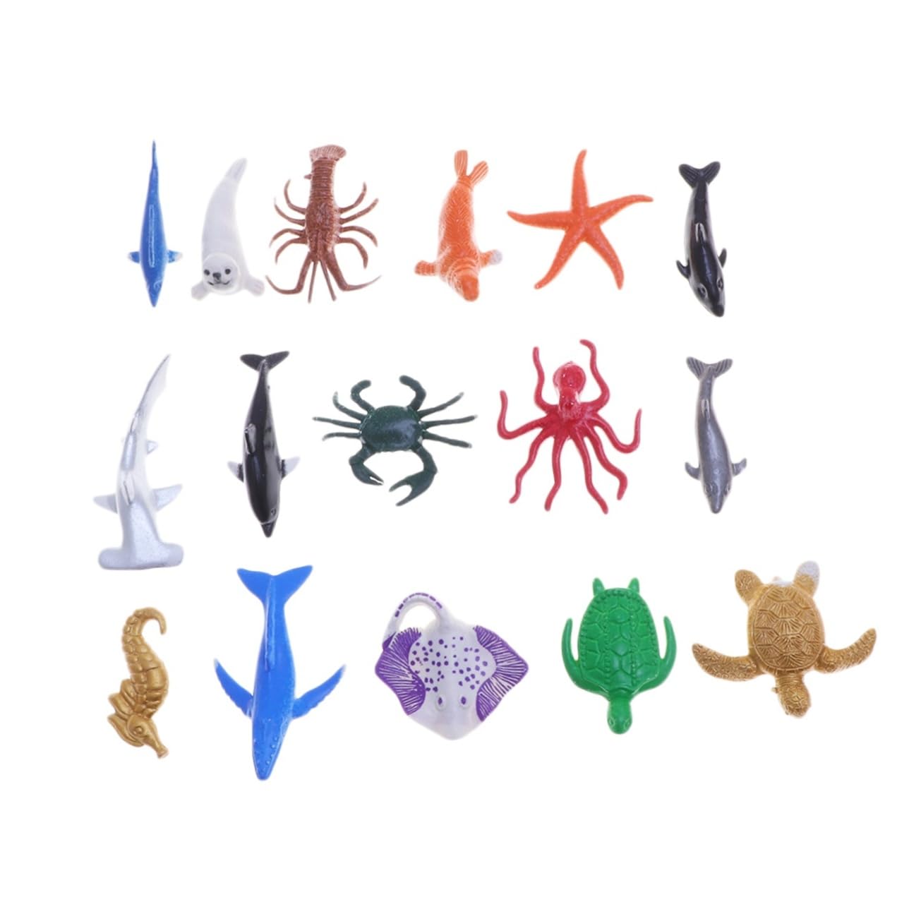 FAVOMOTO 16PCS Realistic Sea Animal Figures - Ocean Creature Toys for Kids, Bath Toys, Educational Play & Home Decor - Perfect for Birthday Gifts, Sensory Play & Underwater Themed Parties