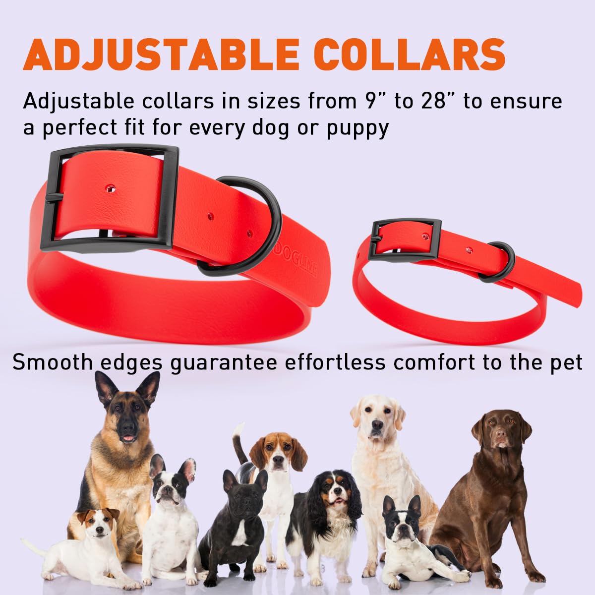 Premium Waterproof Biothane Dog Collar - Durable Coated Nylon Webbing with Black Hardware | Odor-Resistant, Easy to Clean & Low Maintenance | Perfect for Small, Medium & Large Dogs (Cherry Red) | Ideal for Outdoor Adventures, Swimming & Daily Walks