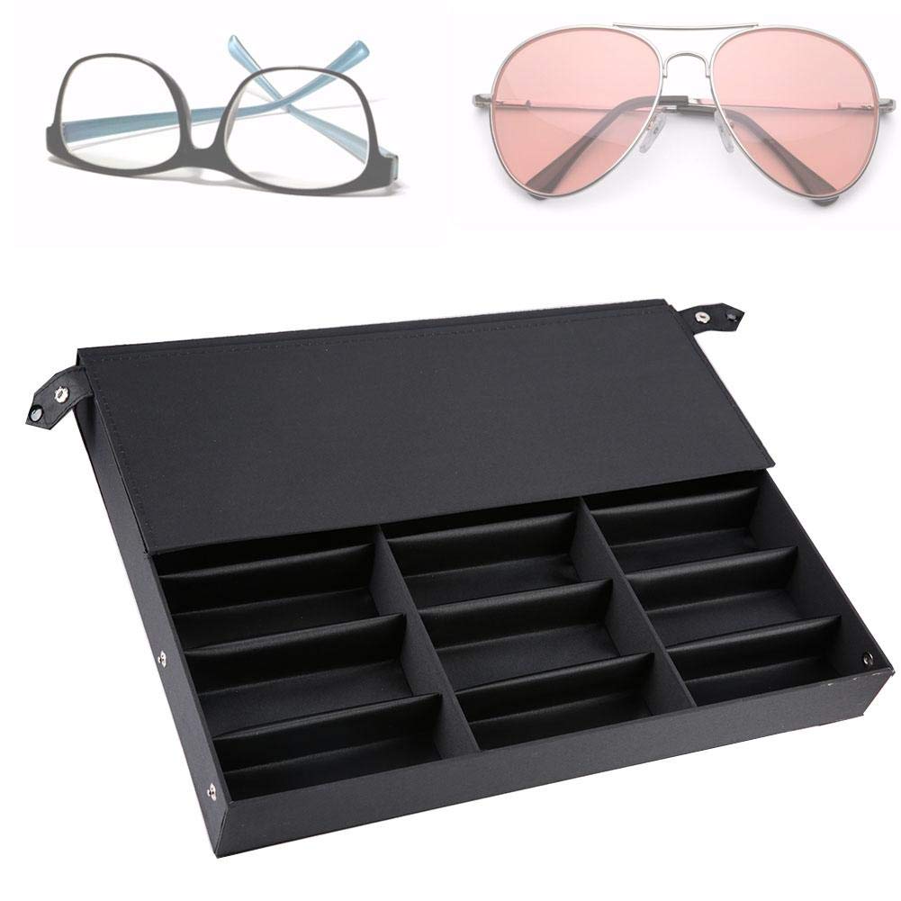 18 Grids Glasses Storage Box - Eyewear Display Case & Jewelry Watch Organizer - Sunglass Storage Holder for Men & Women - Perfect for Home, Office, and Retail Store Display